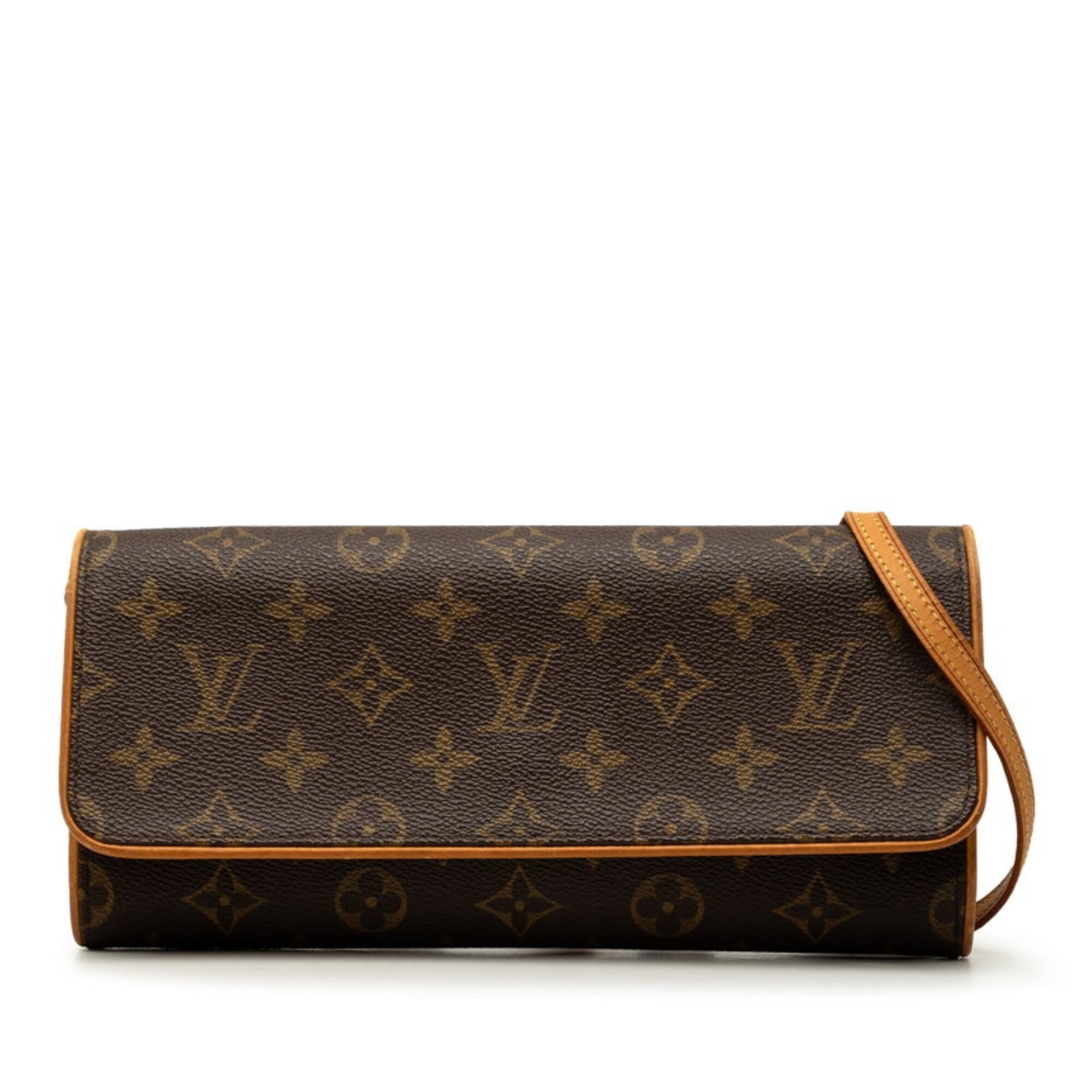 Louis Vuitton Brown Pvc Leather Pochette Shoulder Bag (Pre-Owned)