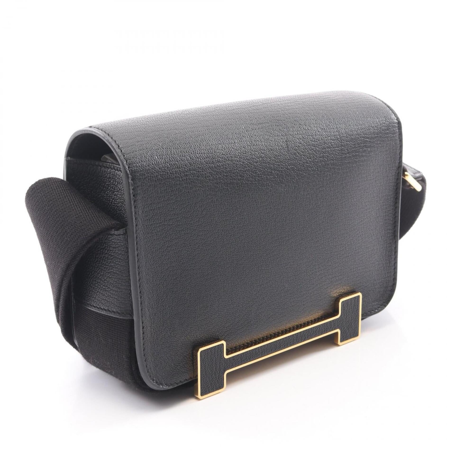 Hermes Black Chevre Leather Shoulder Bag (Pre-Owned)