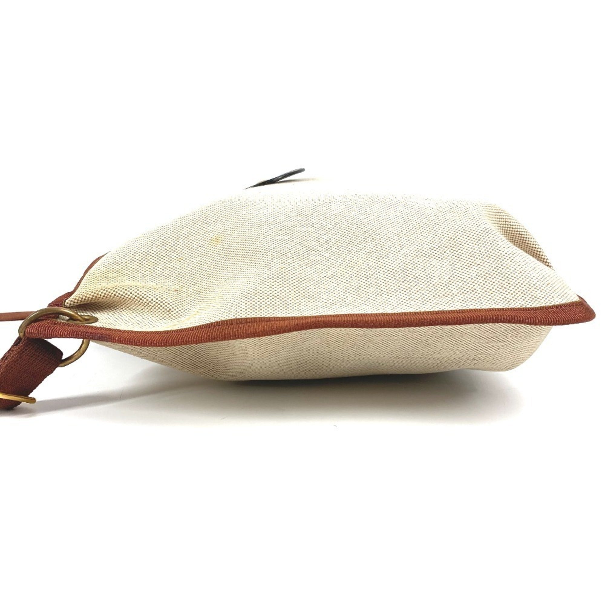 Hermes Beige Toile H Pochette Shoulder Bag (Pre-Owned)