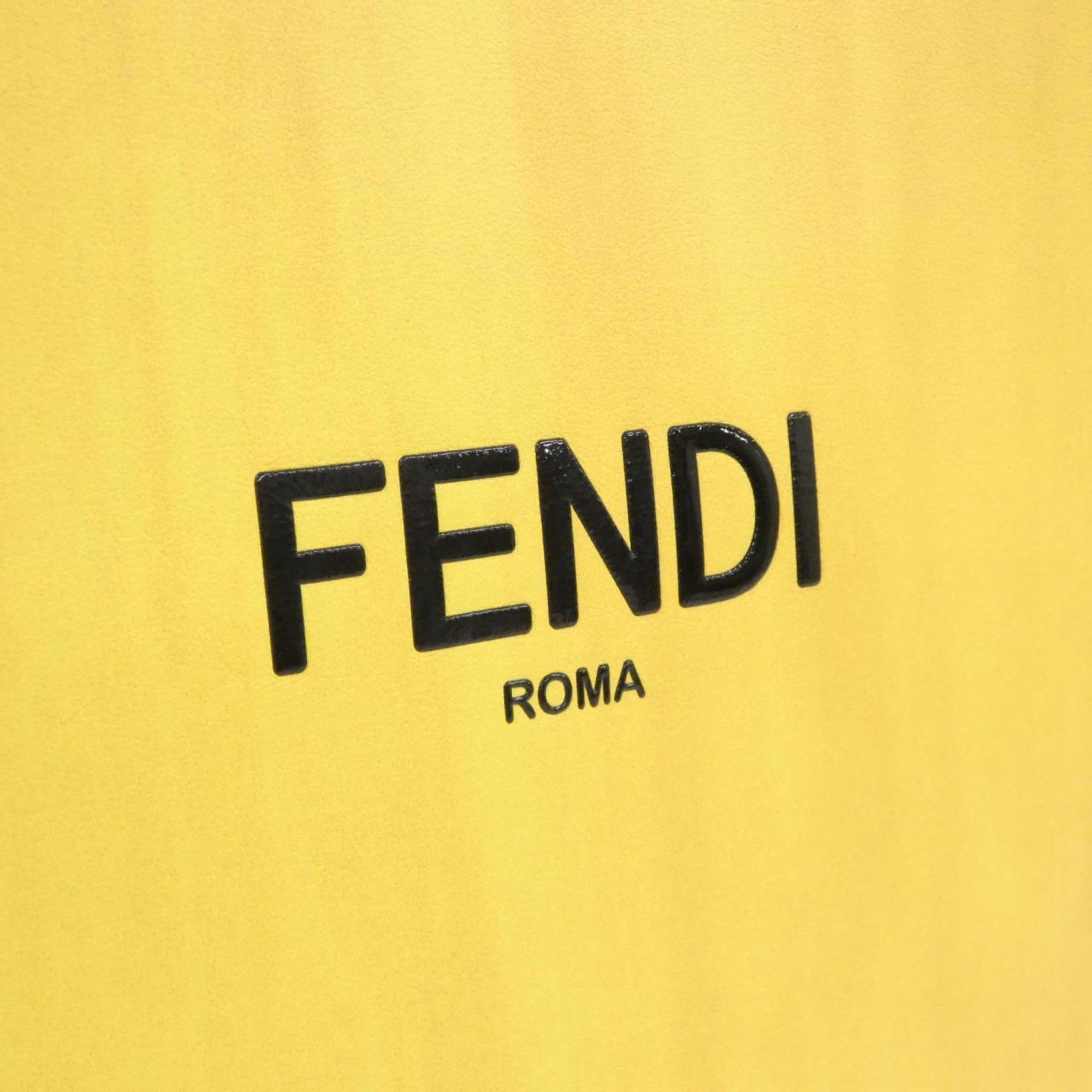 Fendi Yellow Leather Handbag Shopping Bag (Pre-Owned)