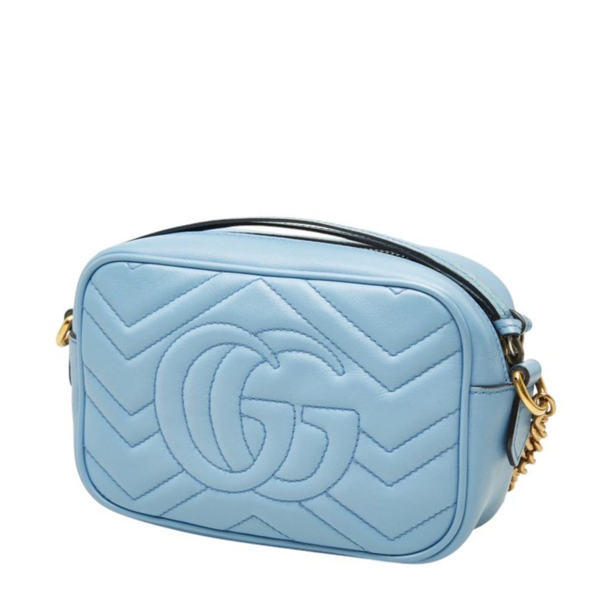 Gucci Light Blue Leather Shoulder Bag (Pre-Owned)