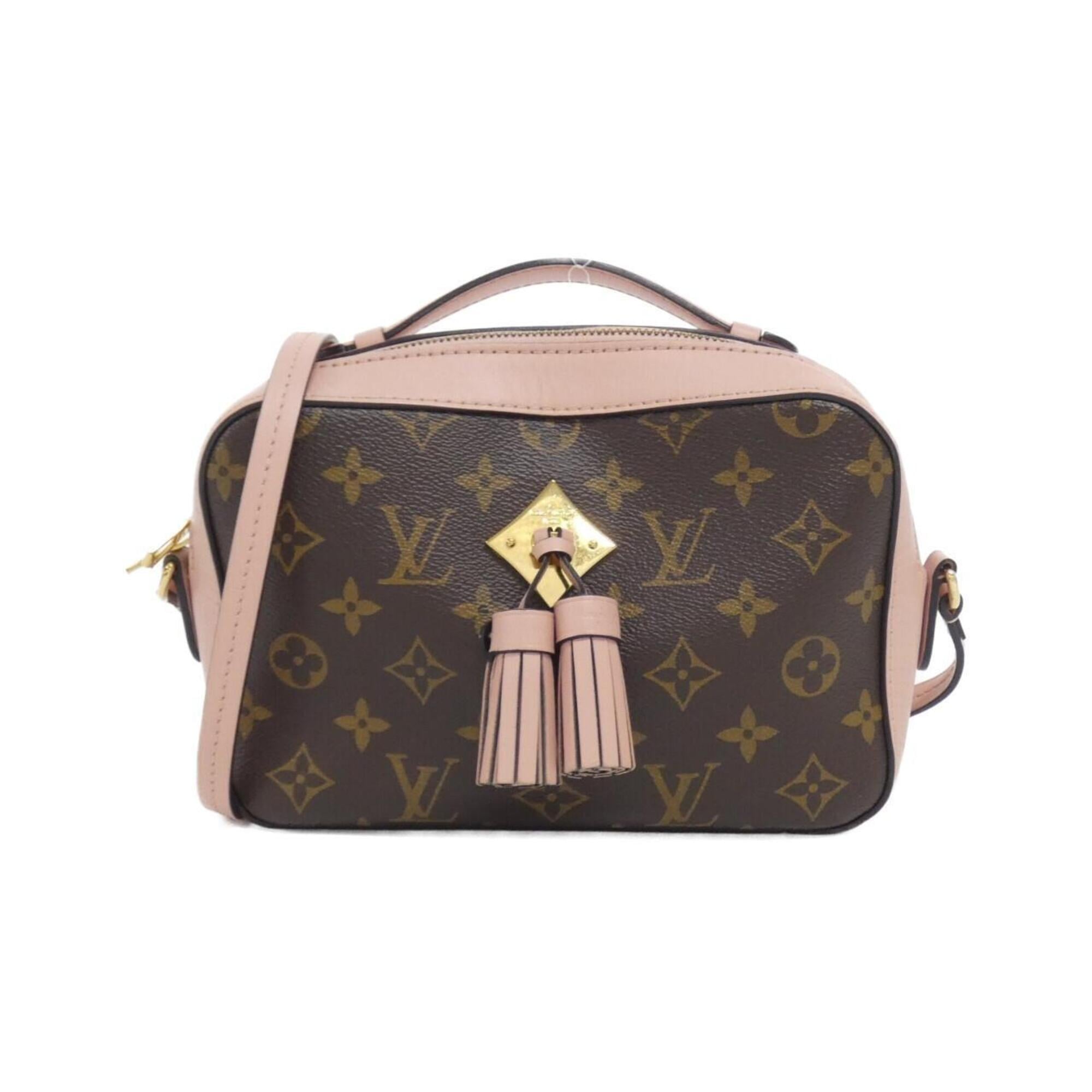 Louis Vuitton Marron Rose Poudre Coated Canvas Leather Shoulder Bag (Pre-Owned)