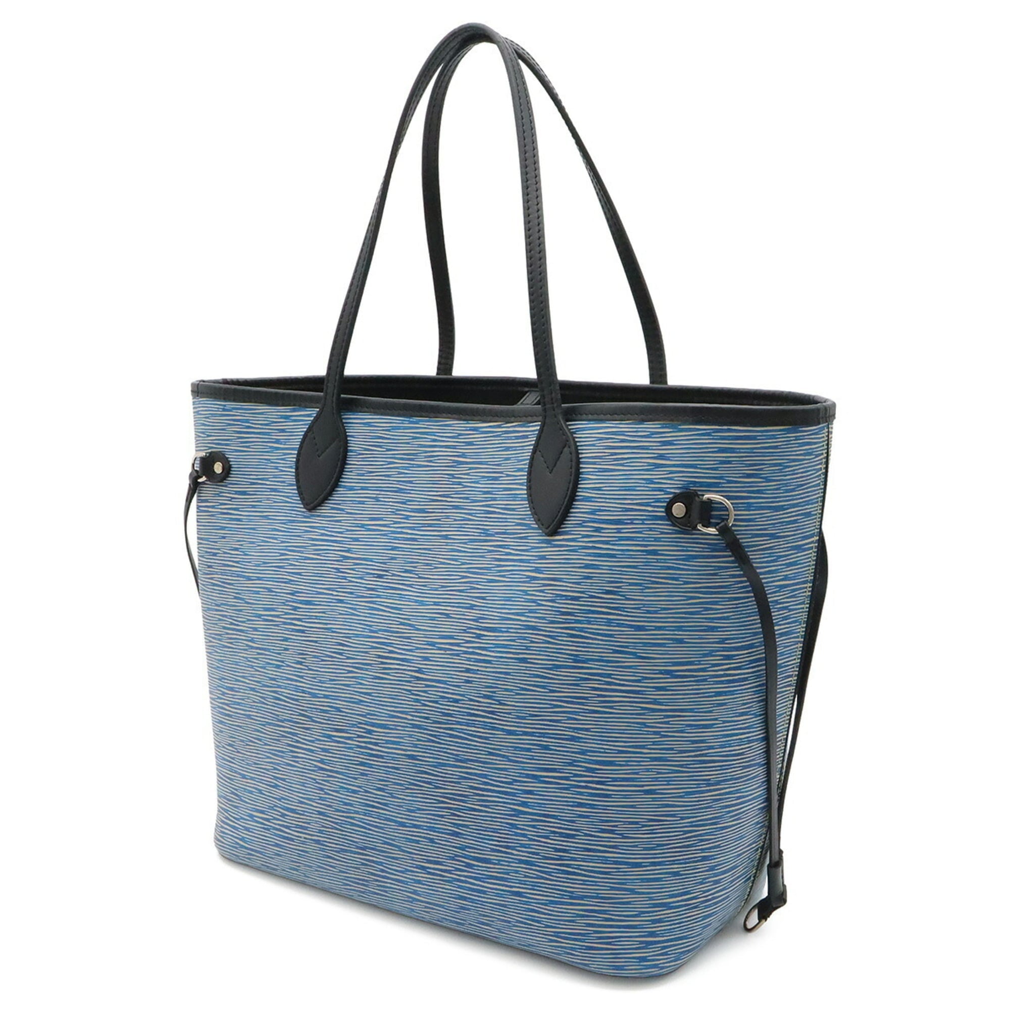 Louis Vuitton Blue Leather Handbag Pouch Shoulder Bag Tote Bag (Pre-Owned)