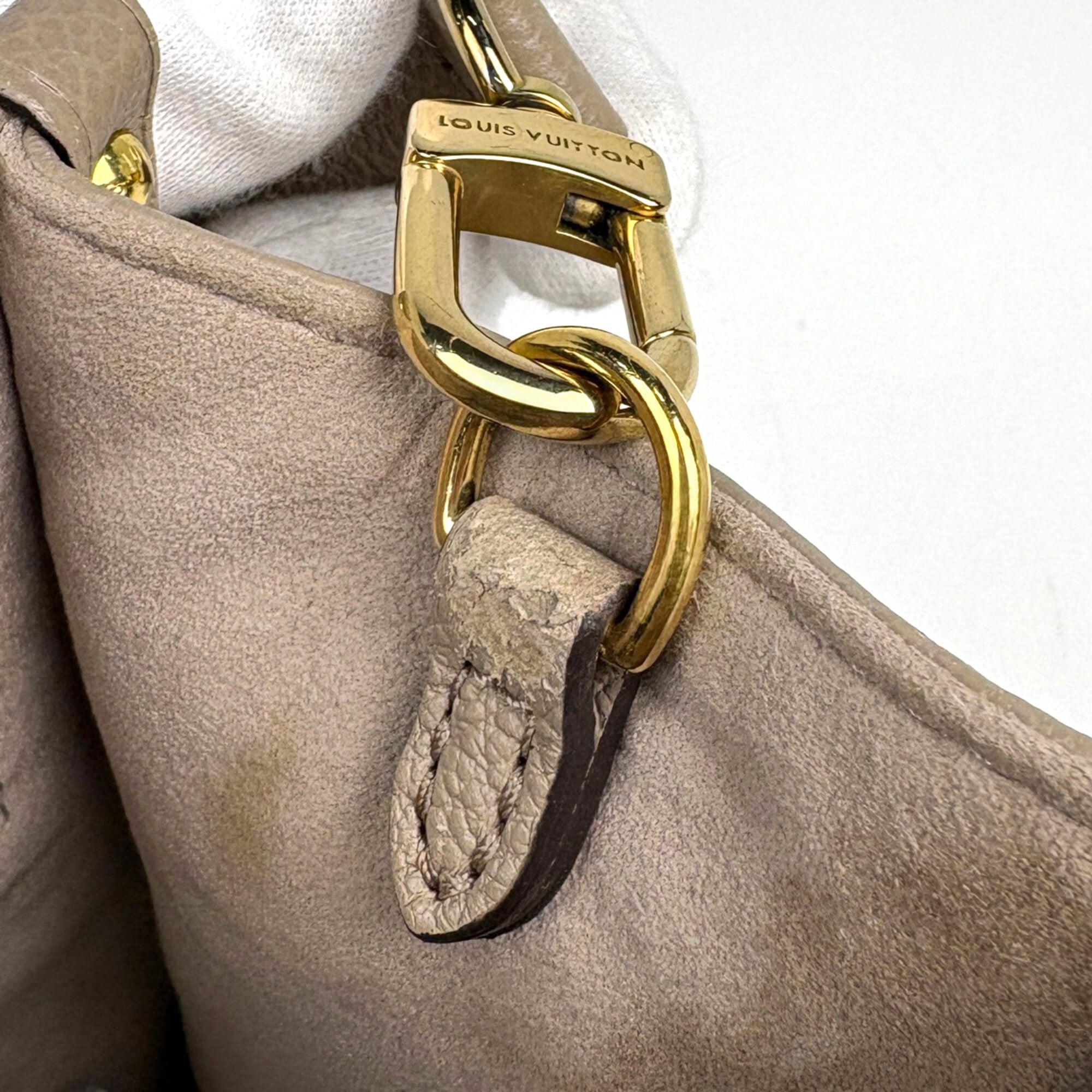 Louis Vuitton Beige Bicolor Monogram Monogram Empreinte Handbag Shoulder Bag (Pre-Owned)
