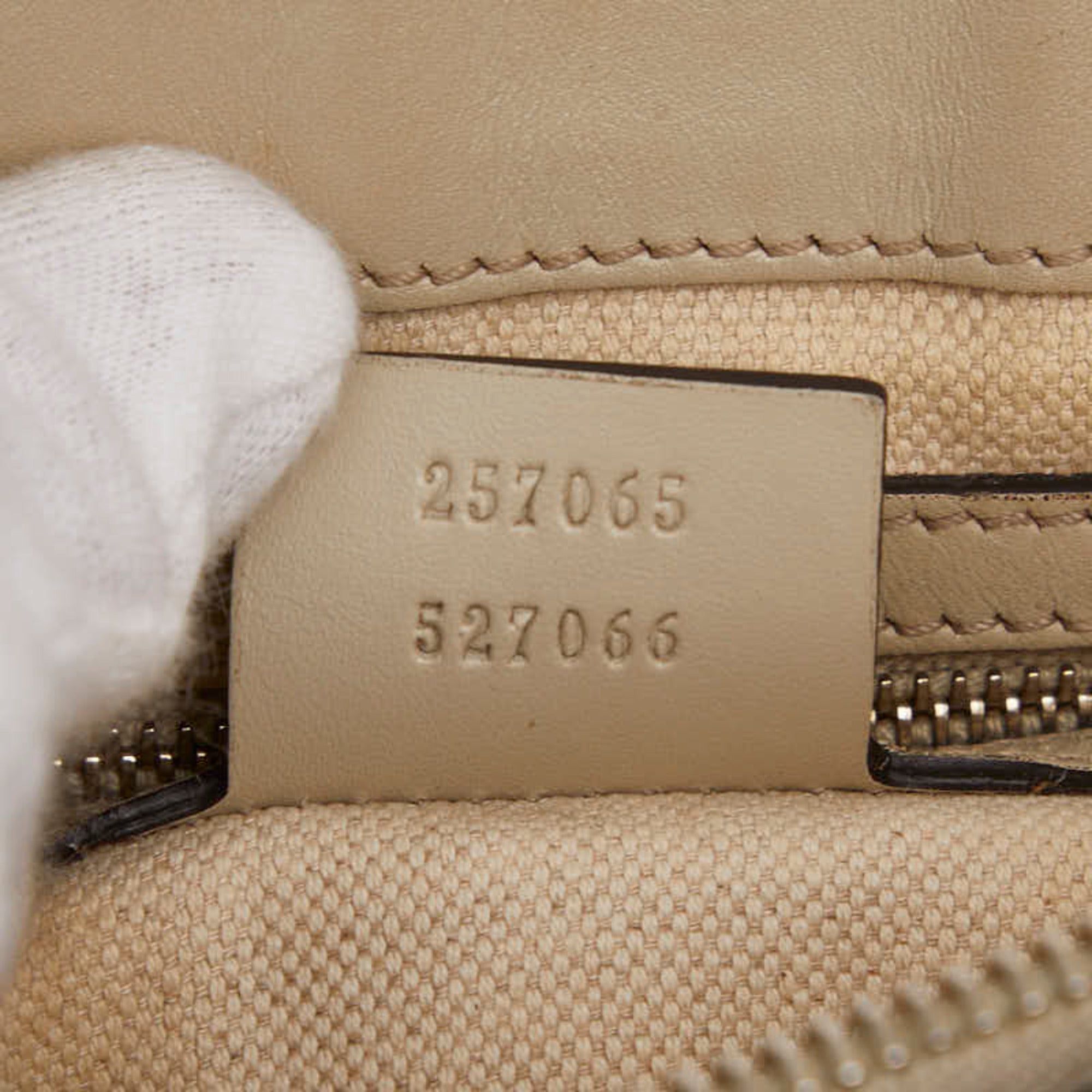 Gucci Beige Multi-Color Canvas Leather Pochette Shoulder Bag (Pre-Owned)