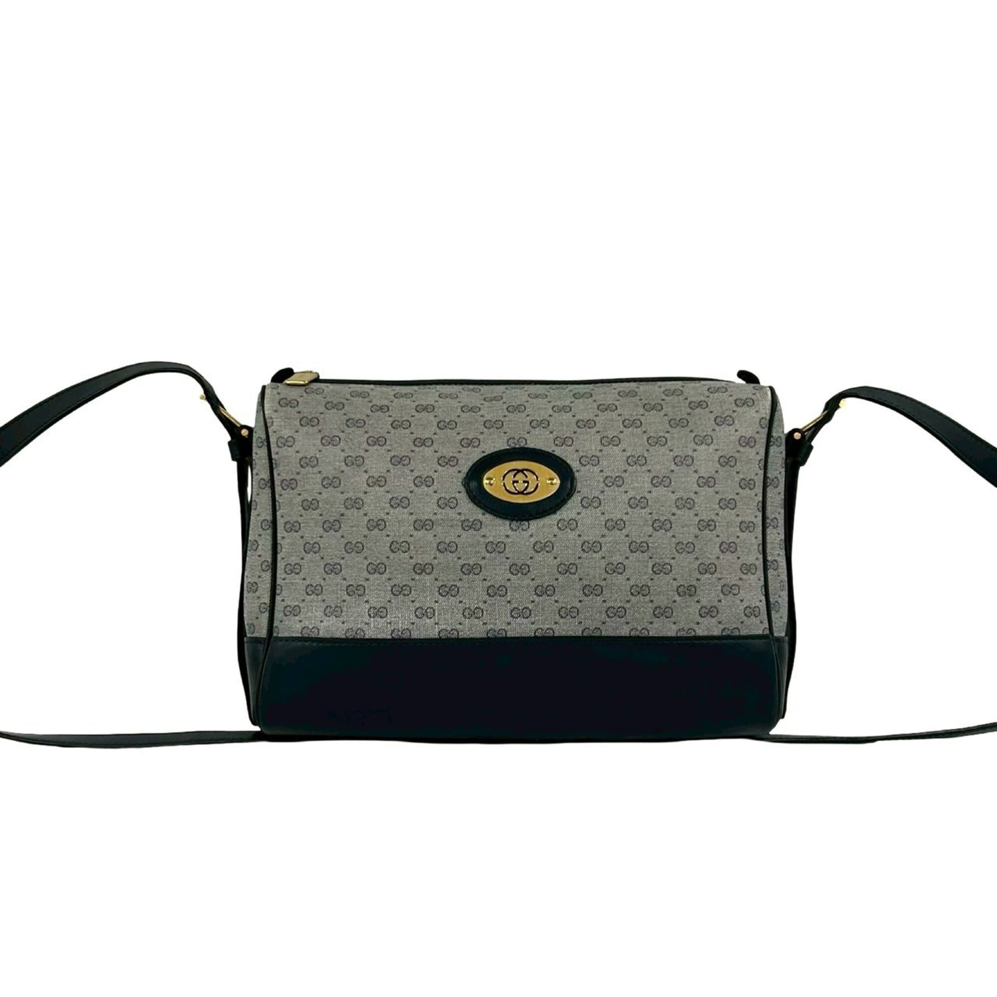 Gucci Navy Pvc Leather Pochette Shoulder Bag (Pre-Owned)