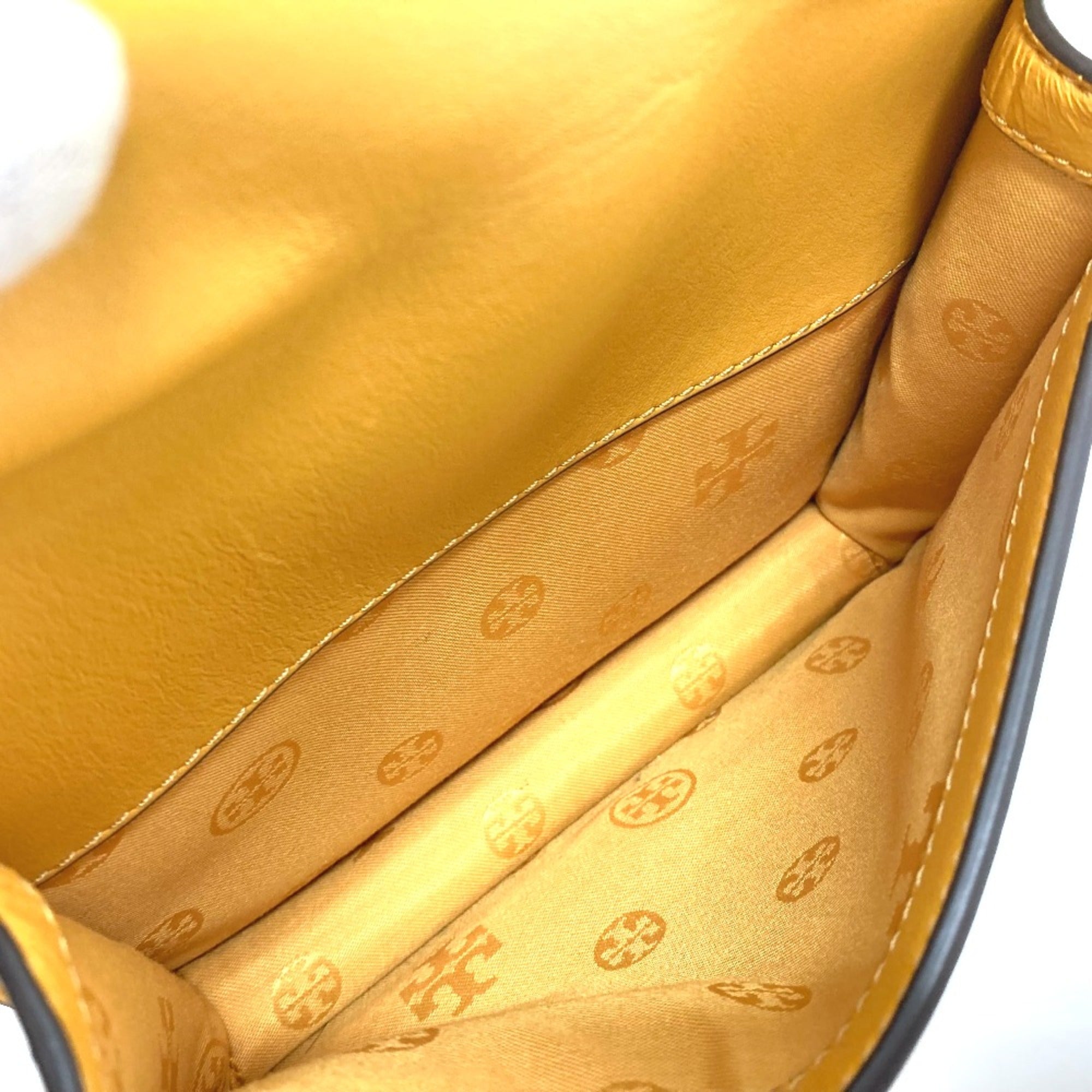 Tory Burch Yellow Leather Shoulder Bag (Pre-Owned)