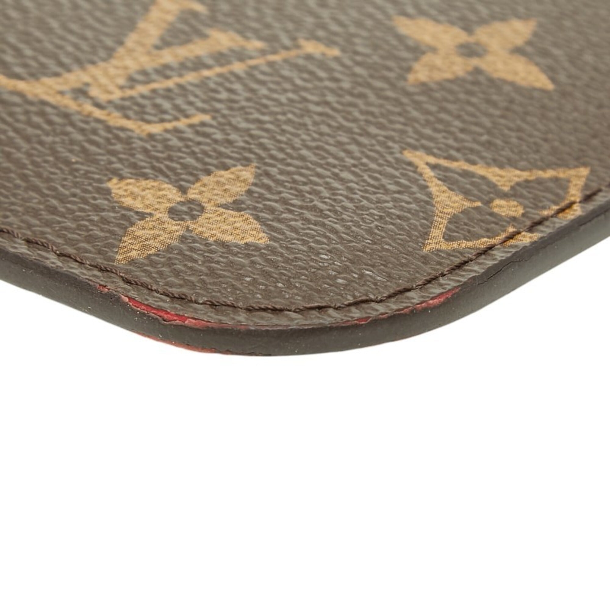 Louis Vuitton Brown Cerise Red Color Pvc Leather Clutch Bag Handbag Pouch (Pre-Owned)