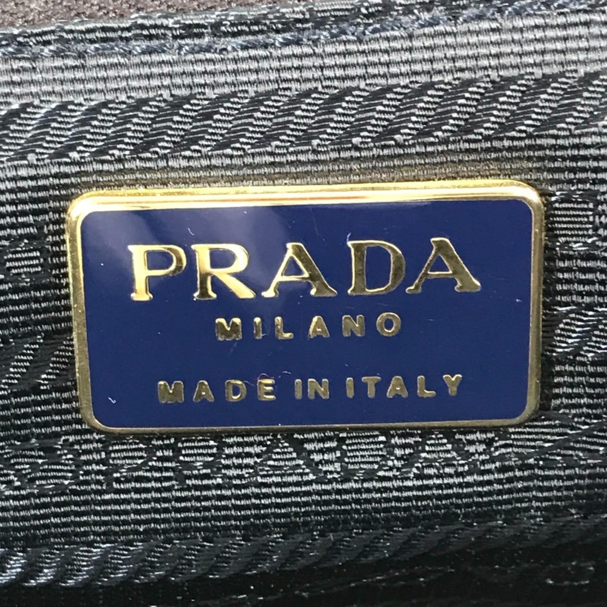 Prada Navy Nylon Handbag Tote Bag (Pre-Owned)