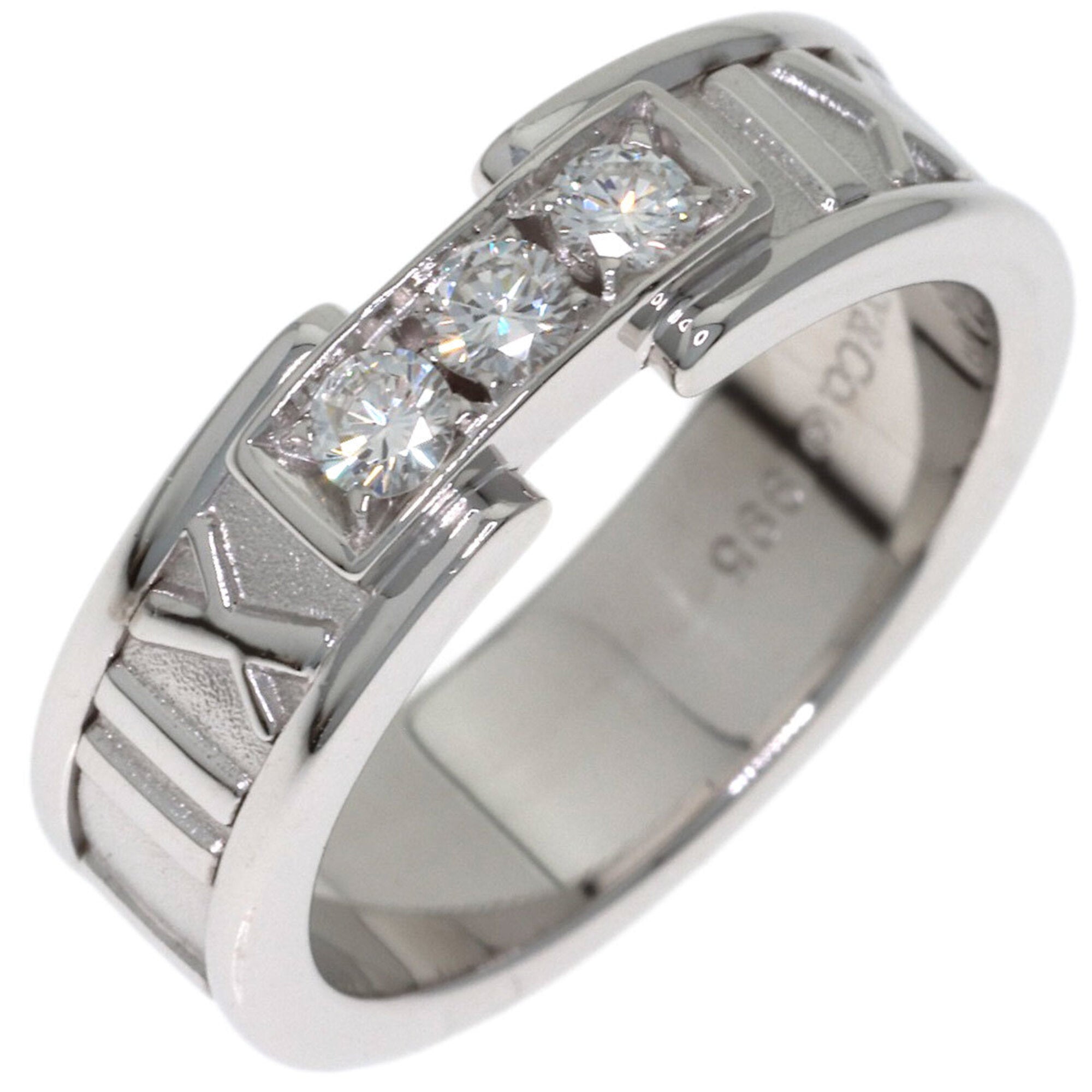 Tiffany Atlas White Gold (18K) Band Ring (Pre-Owned)