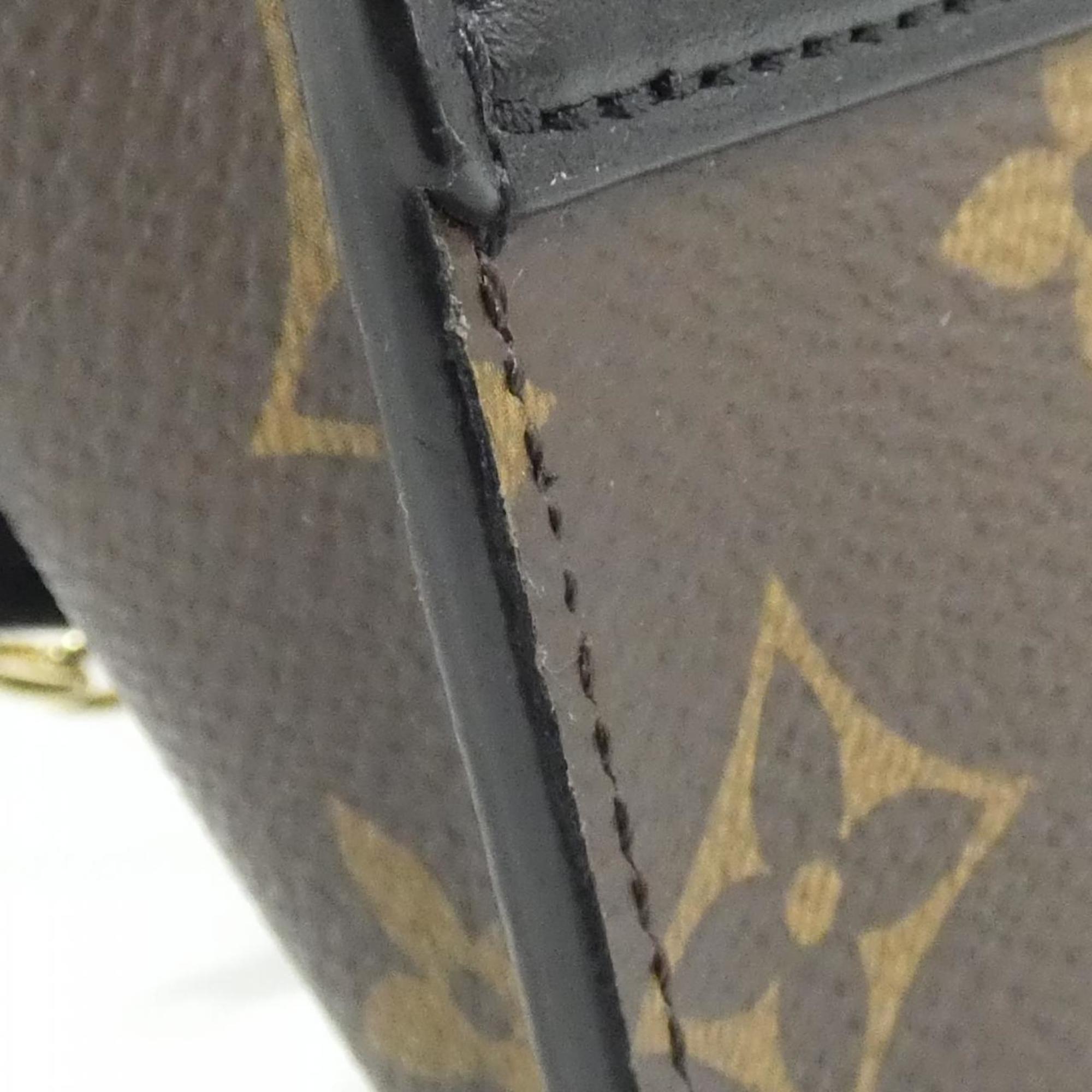 Louis Vuitton Brown Coated Canvas Leather Shoulder Bag (Pre-Owned)