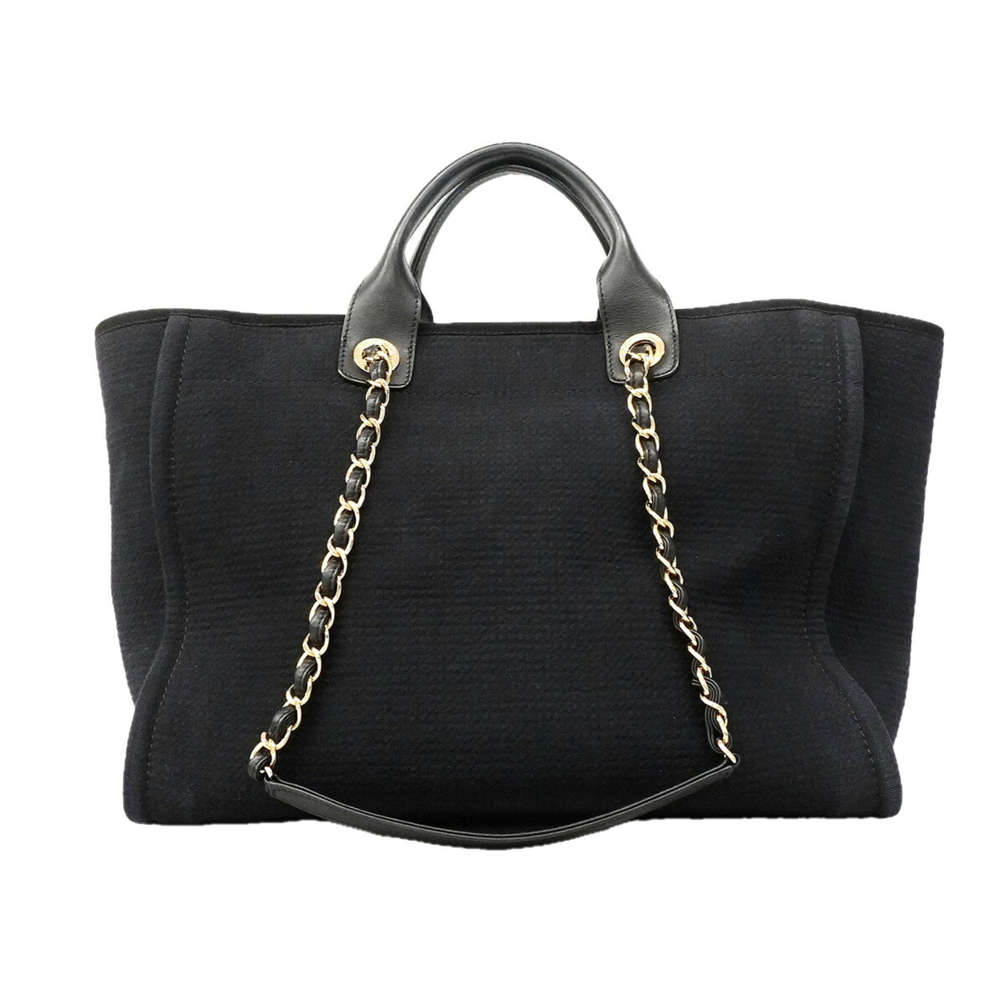 Chanel Black Canvas Tote Bag (Pre-Owned)