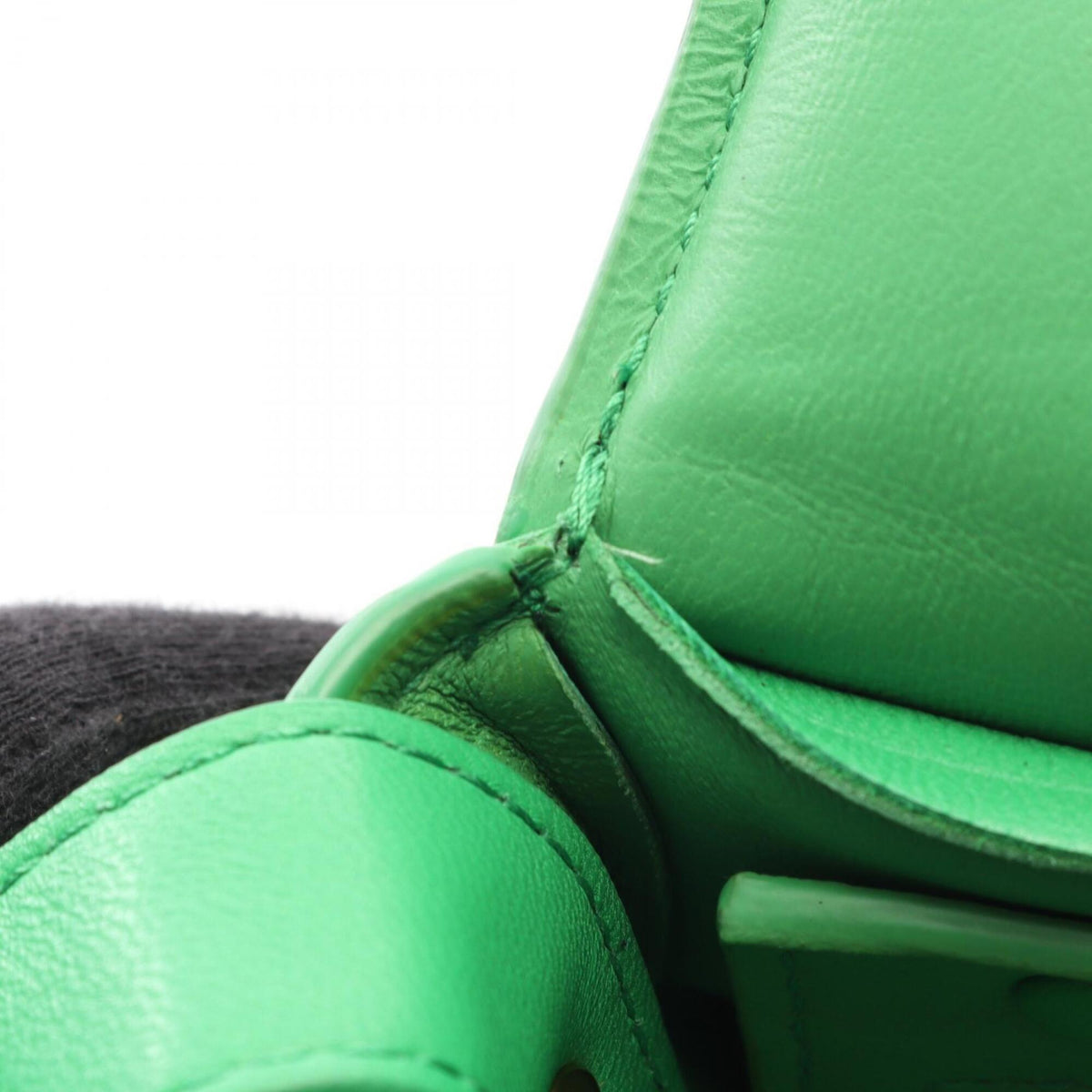 Bottega Veneta Green Leather Handbag Shoulder Bag (Pre-Owned)