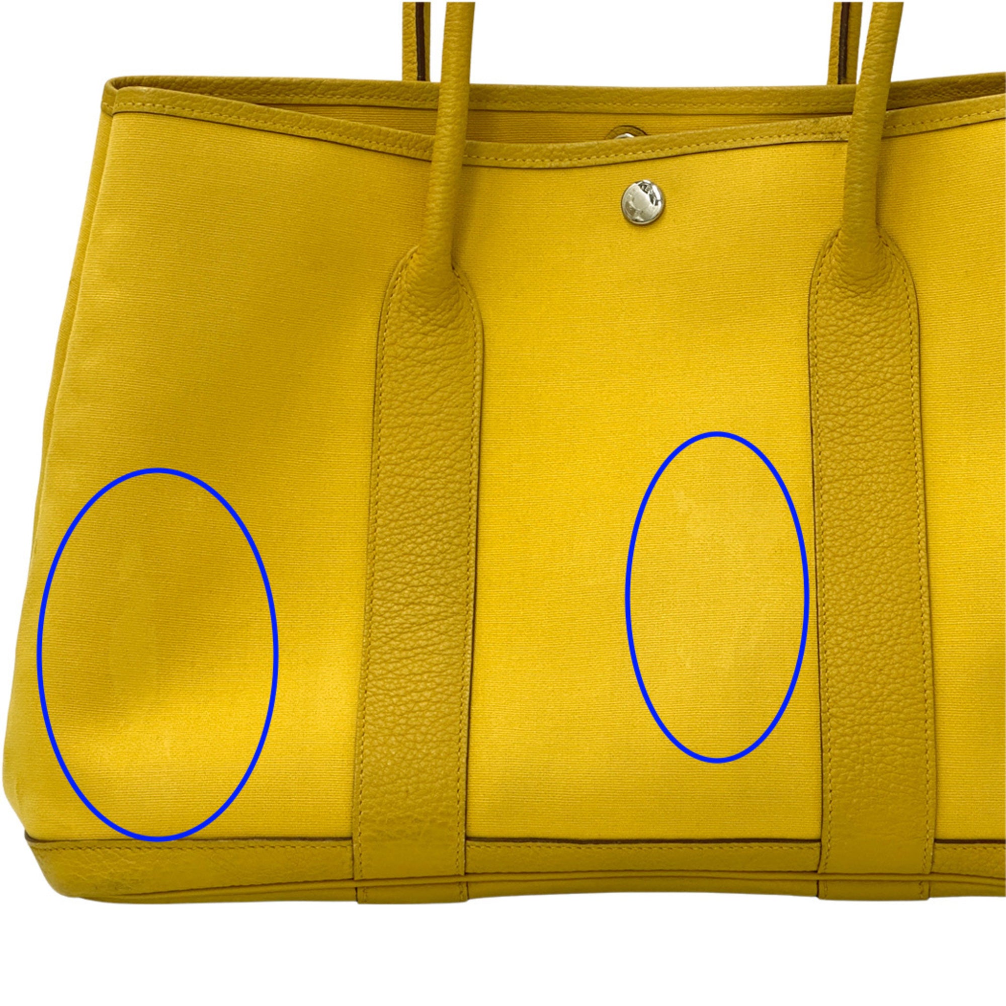 Hermes Yellow Toile Officier Tote Bag (Pre-Owned)