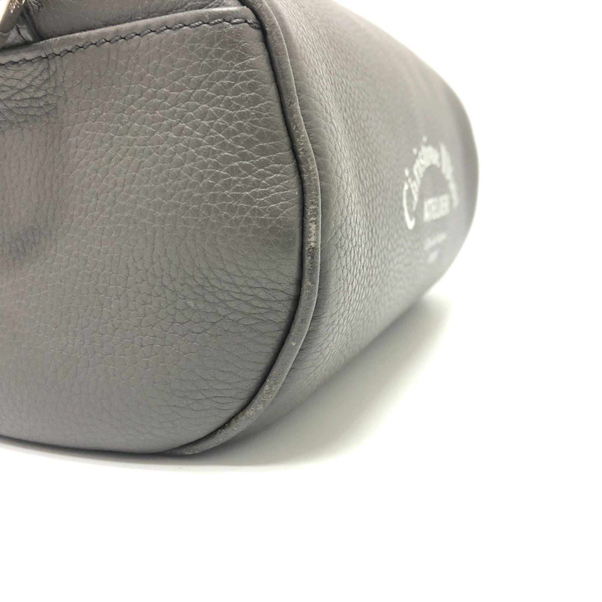 Christian Dior Gray Leather Shoulder Bag (Pre-Owned)