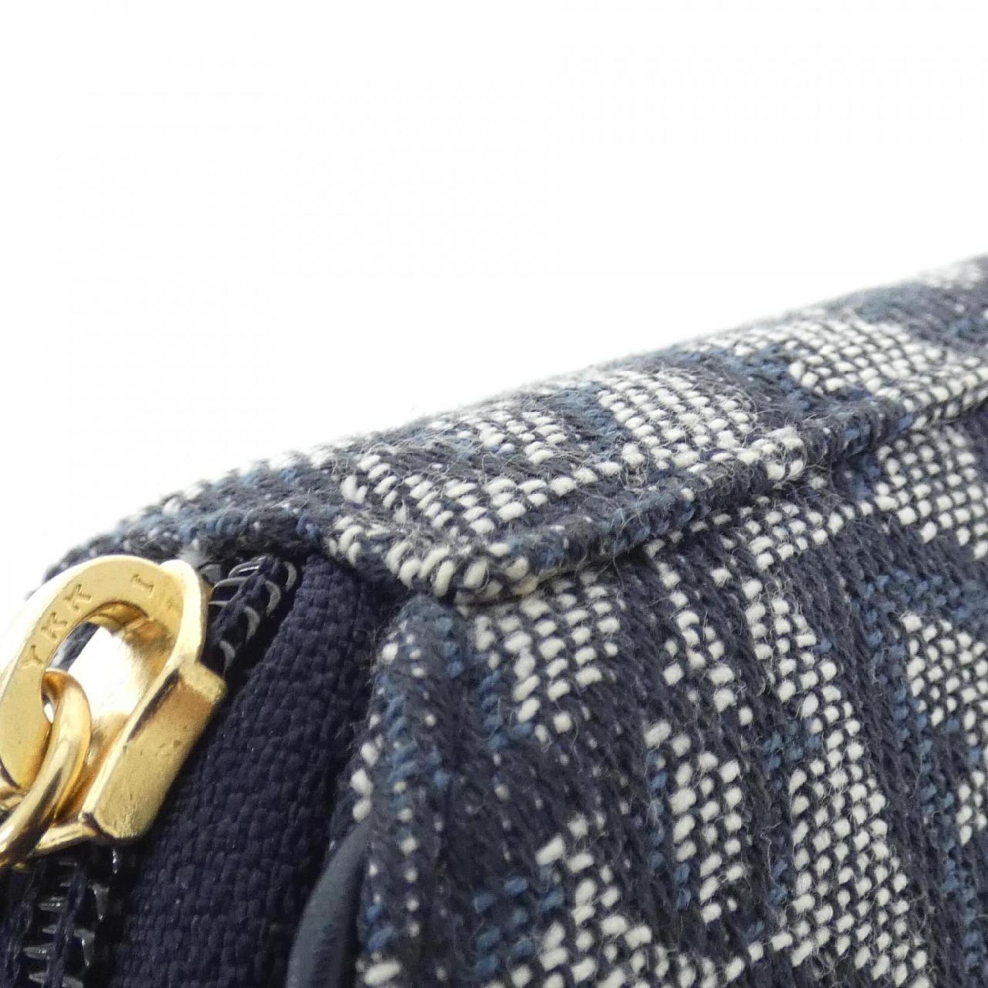 Christian Dior Navy Canvas Handbag Pouch (Pre-Owned)