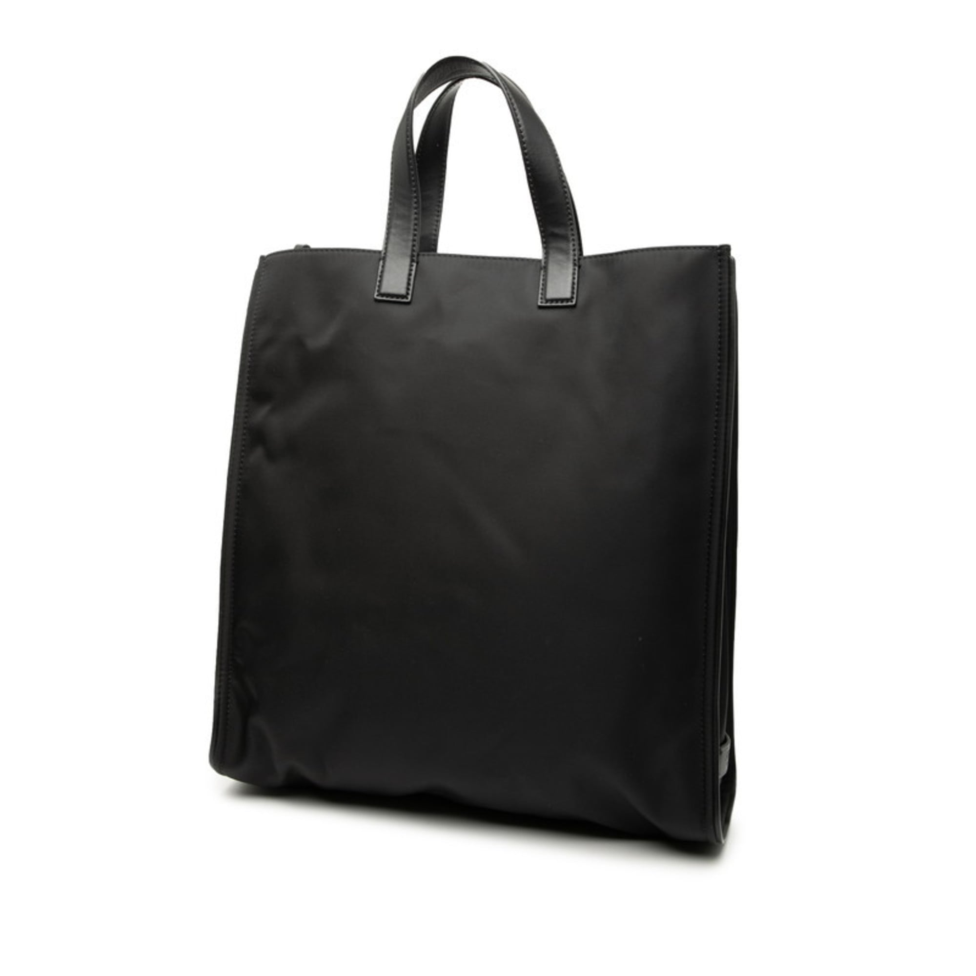Fendi Black Nylon Leather Tote Bag (Pre-Owned)