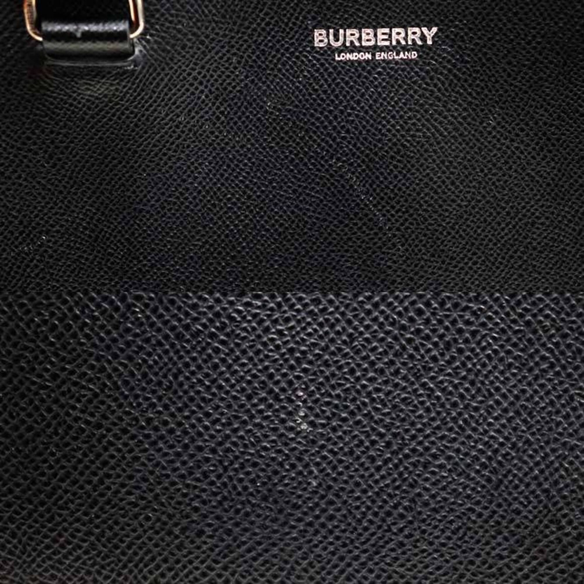 Burberry Black Leather Briefcase (Pre-Owned)