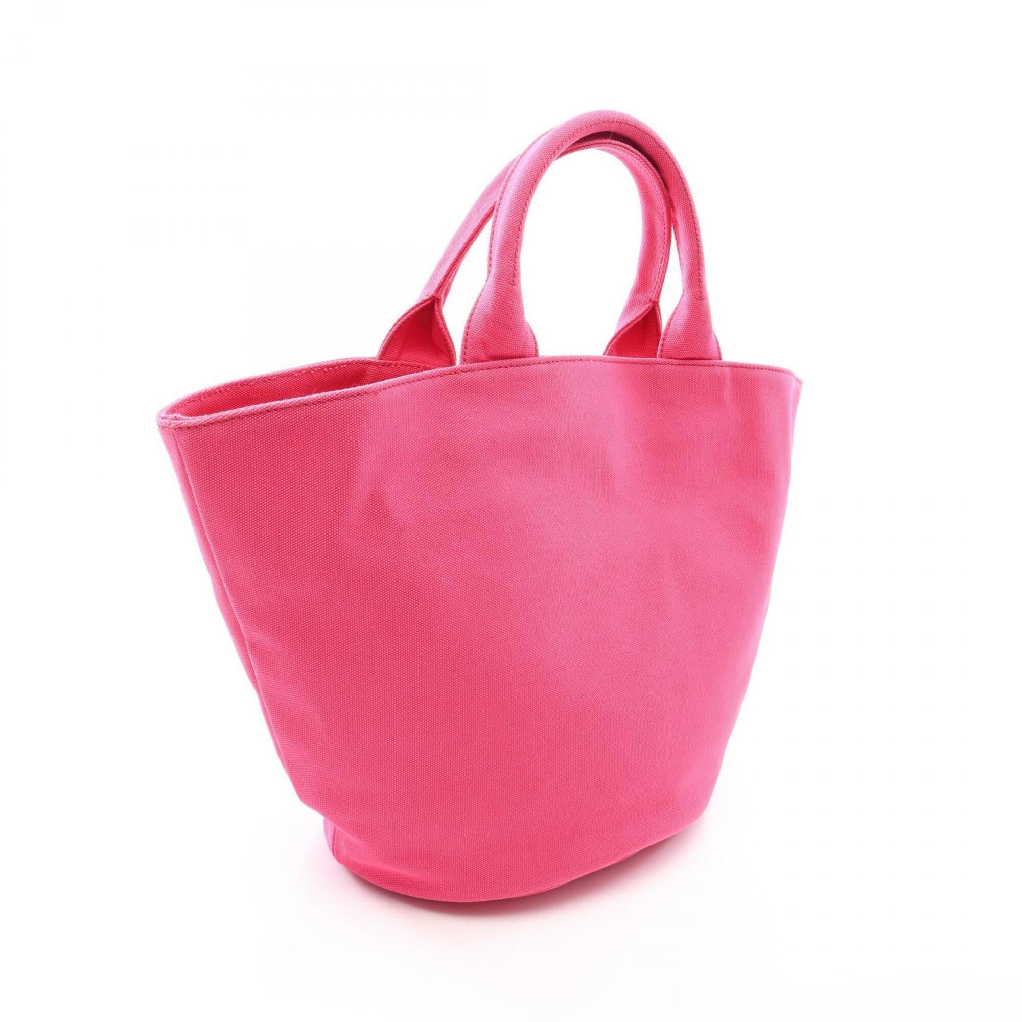 Prada Pink Canvas Handbag Tote Bag (Pre-Owned)