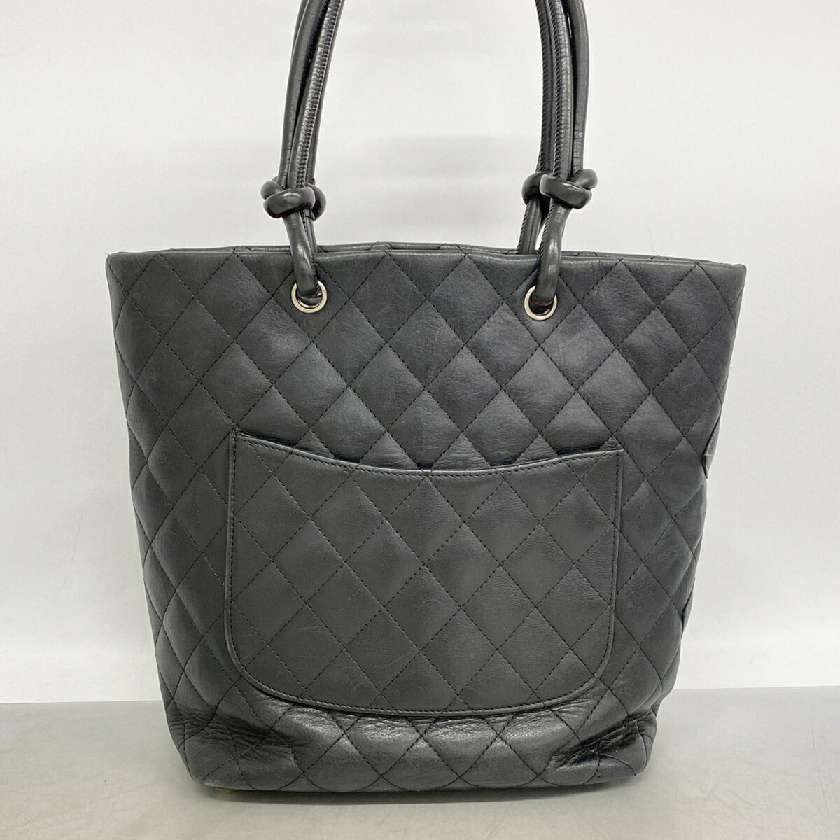 Chanel Black Leather Tote Bag (Pre-Owned)