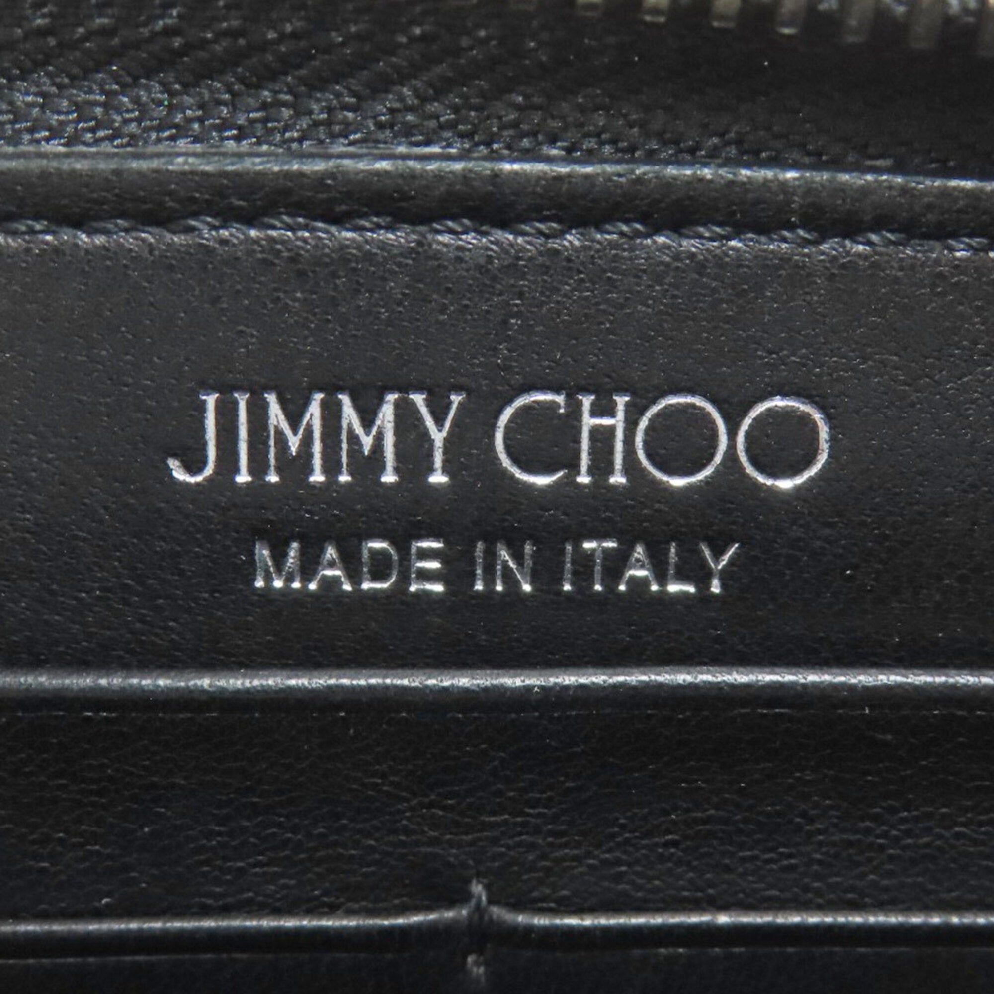 Jimmy Choo Black Leather Long Wallet (Bi-Fold) (Pre-Owned)