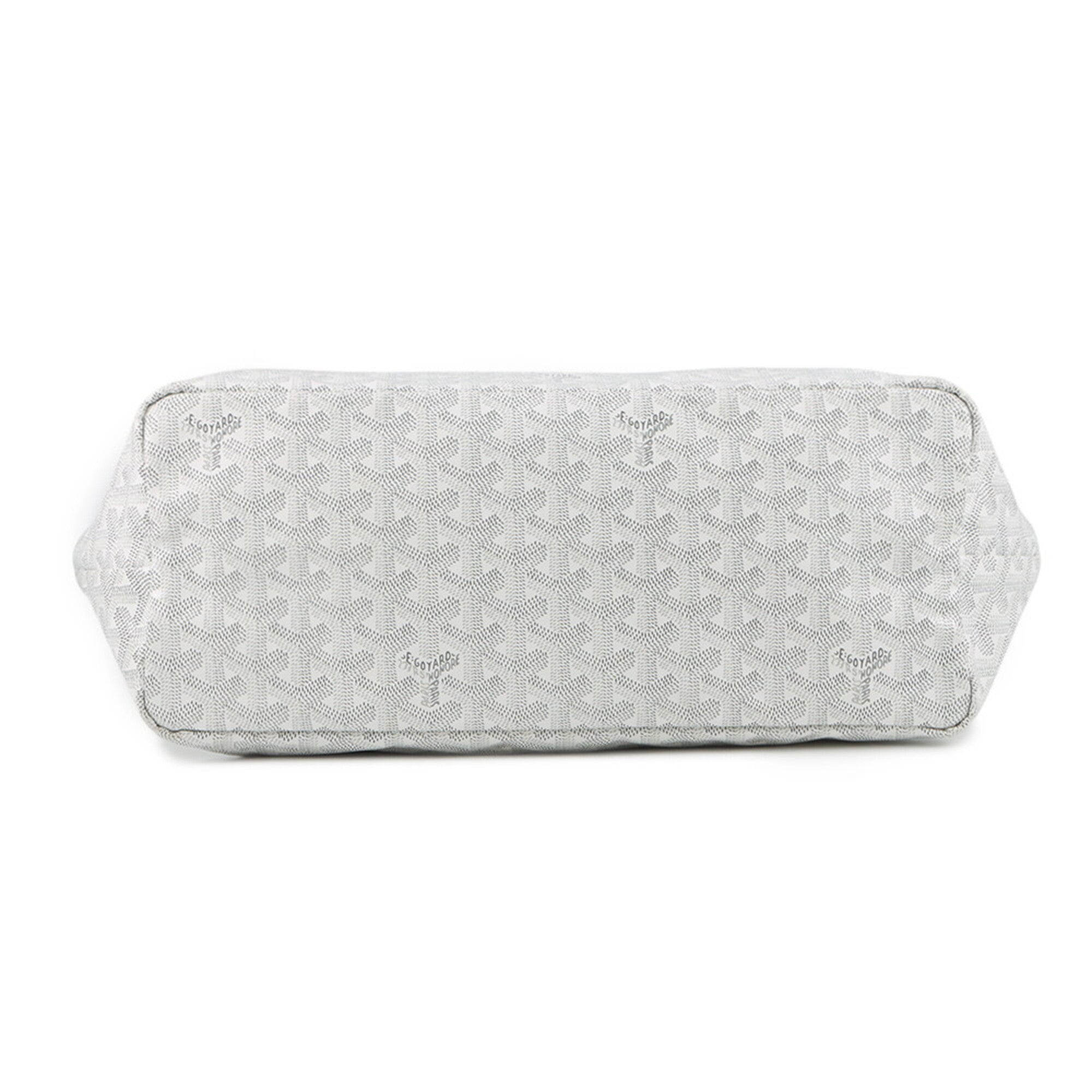 Goyard White Pvc Leather Handbag Pouch Tote Bag (Pre-Owned)