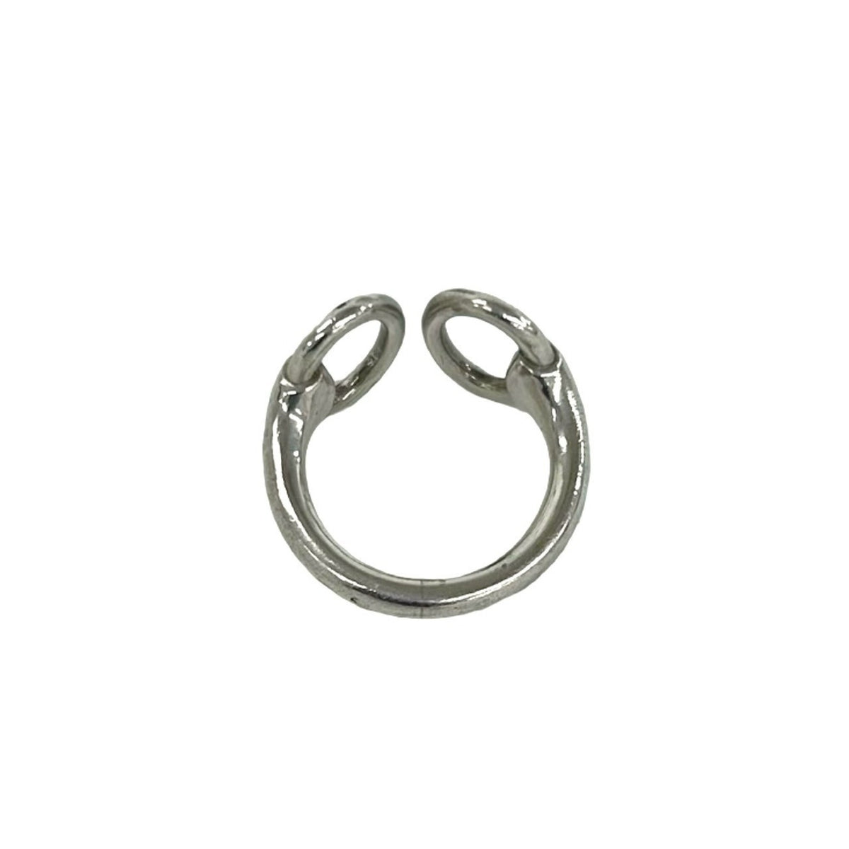 Hermes Silver Silver 925 Band Ring (Pre-Owned)