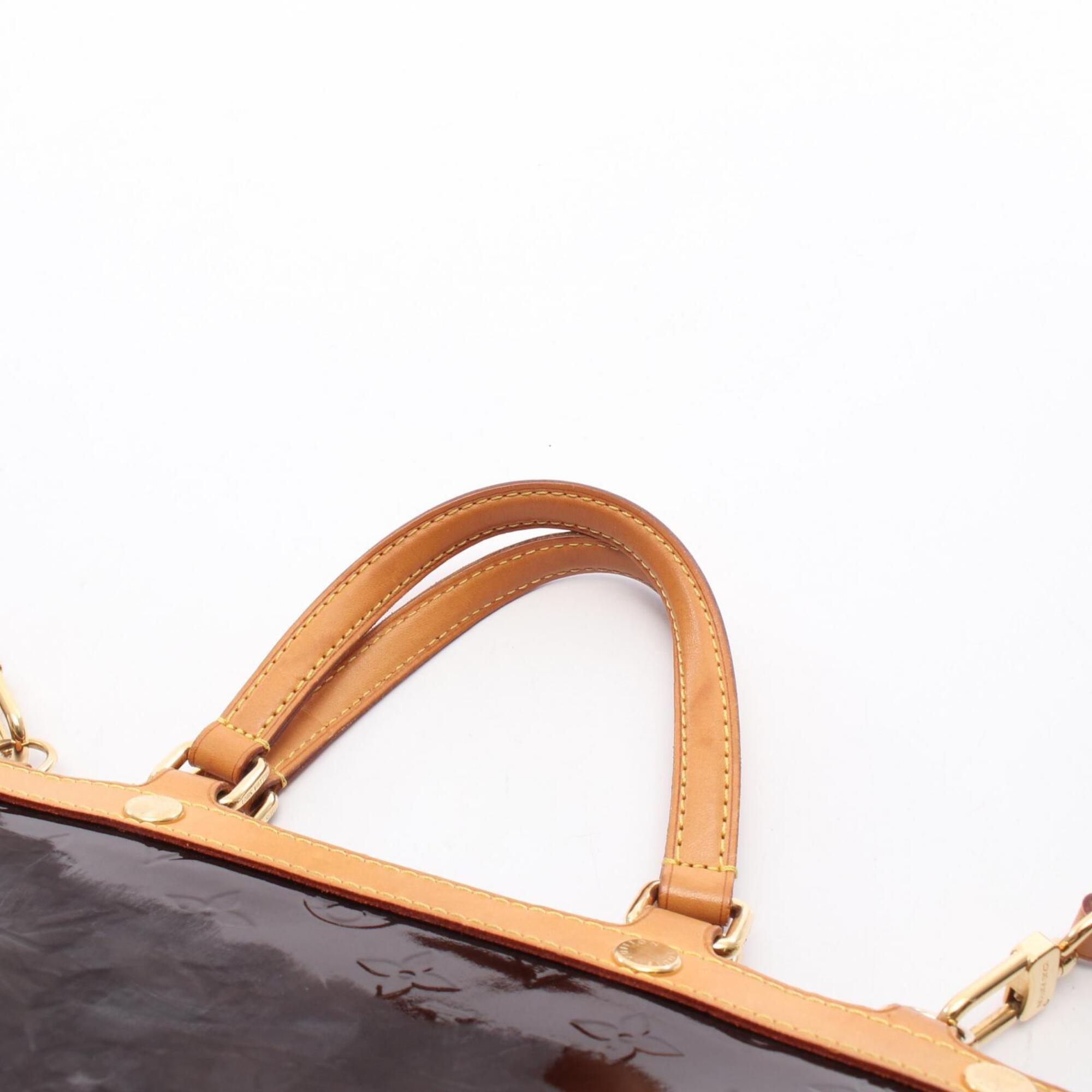 Louis Vuitton Purple Leather Handbag (Pre-Owned)