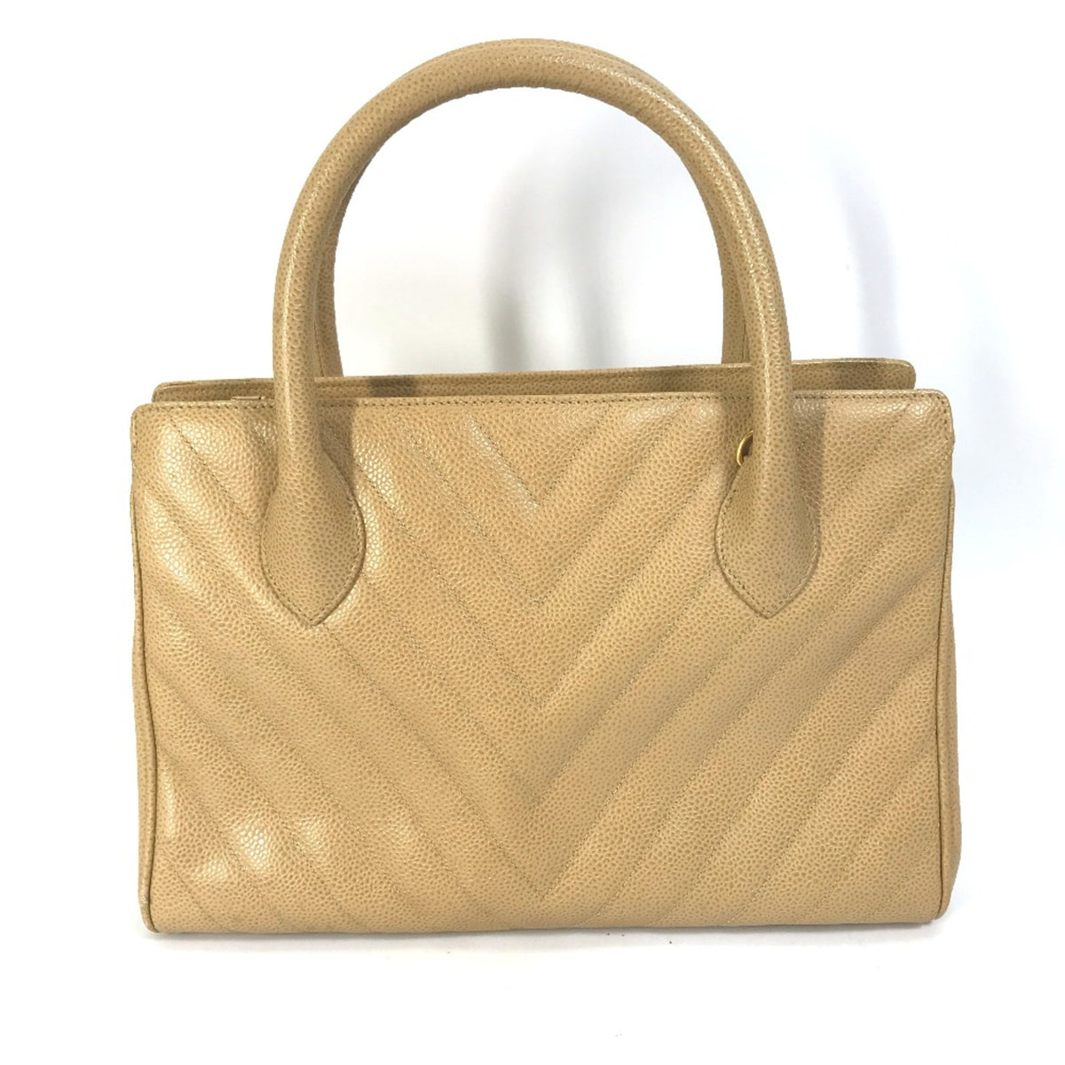 Chanel Beige Leather Handbag (Pre-Owned)