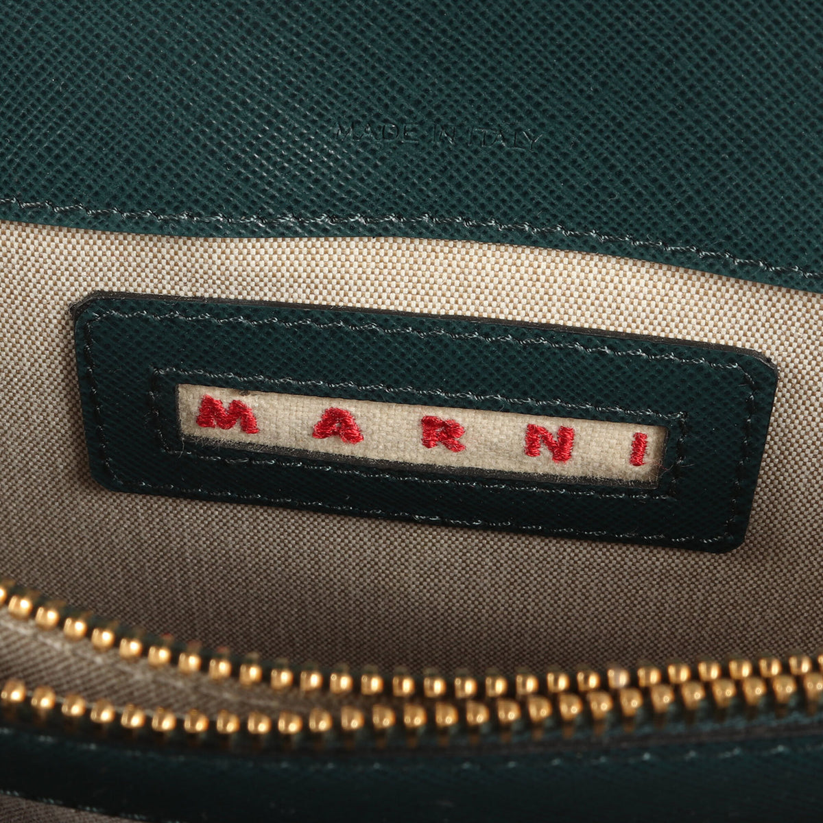 Marni Green Leather Shoulder Bag (Pre-Owned)