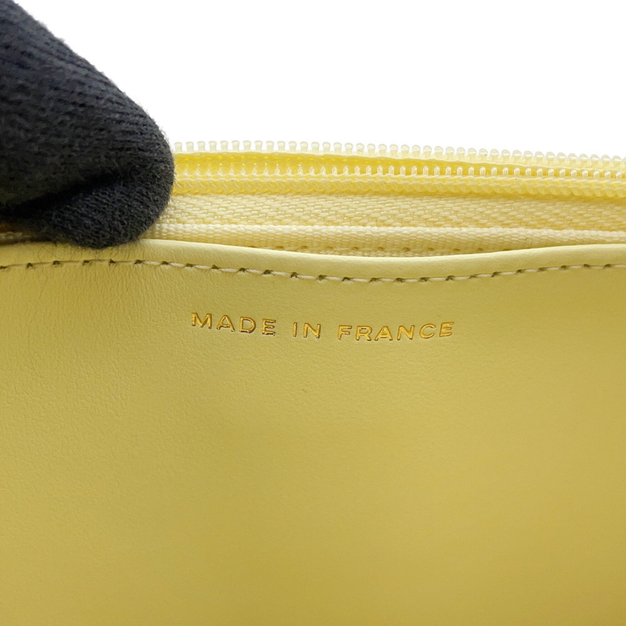 Chanel Yellow Grained Calfskin Handbag (Pre-Owned)