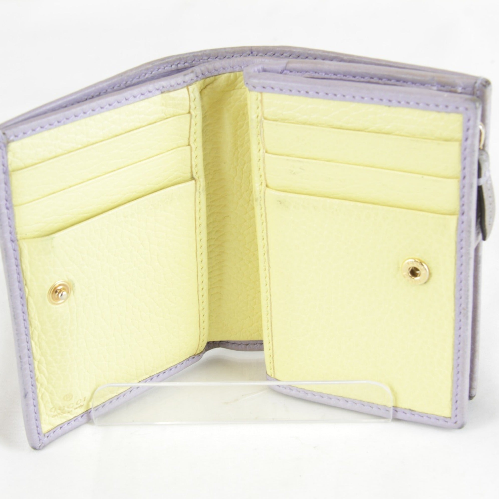 Gucci Purple Leather Wallet (Bi-Fold) (Pre-Owned)