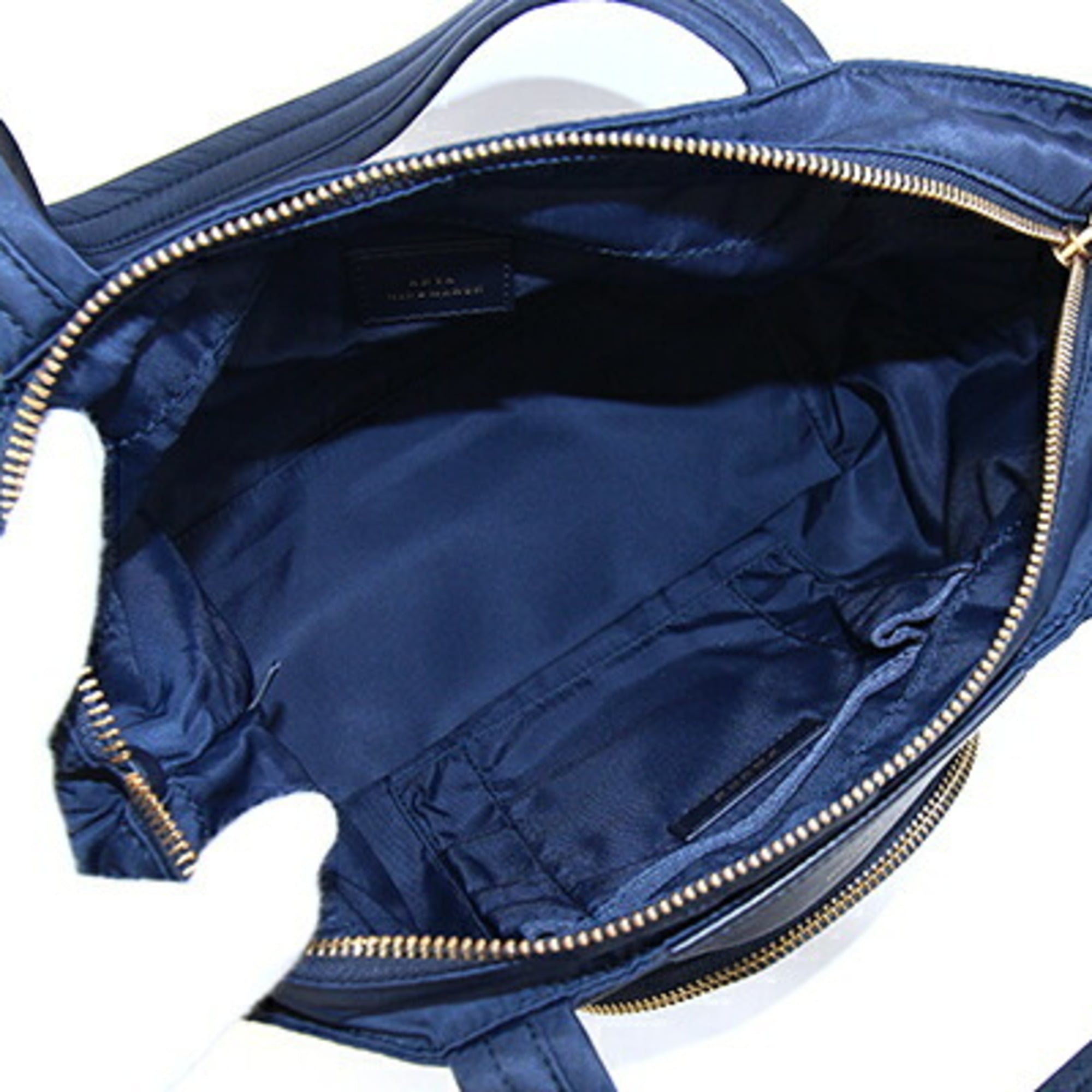 Anya Hindmarch Navy Nylon Leather Tote Bag (Pre-Owned)