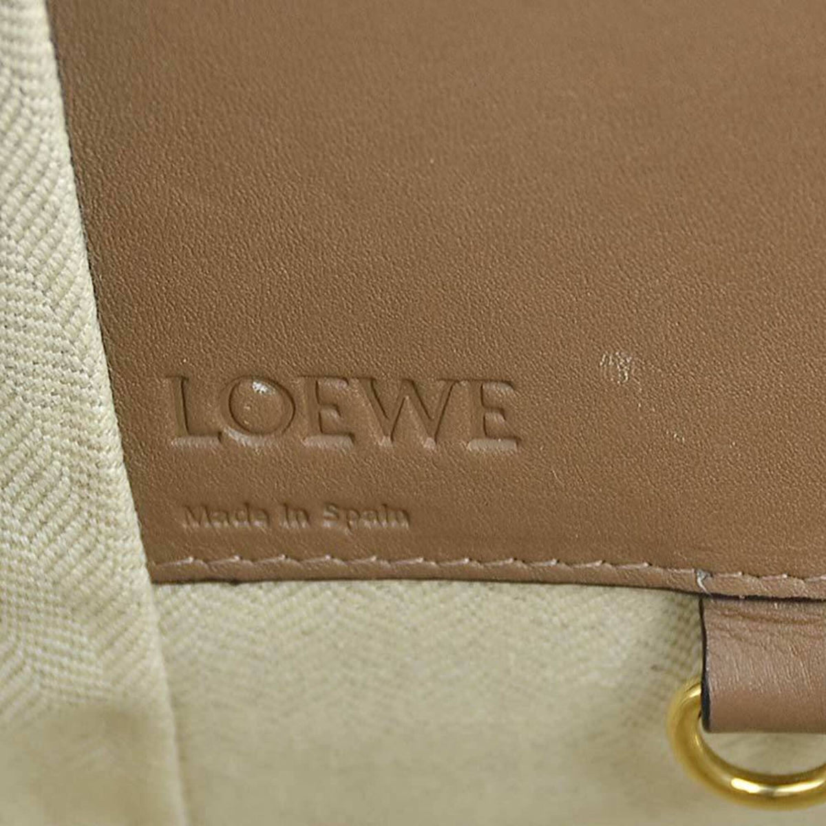 Loewe Brown Grayish Leather Handbag Shoulder Bag (Pre-Owned)