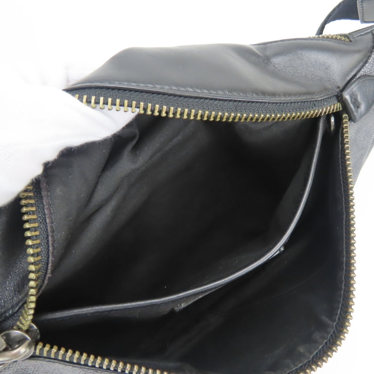 Coach Signature Black Gray Pvc Leather Fanny Pack Sling Bag (Pre-Owned)
