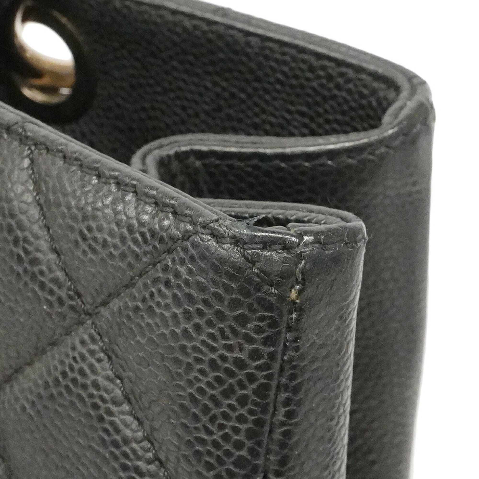 Chanel Black Grained Calfskin Tote Bag (Pre-Owned)