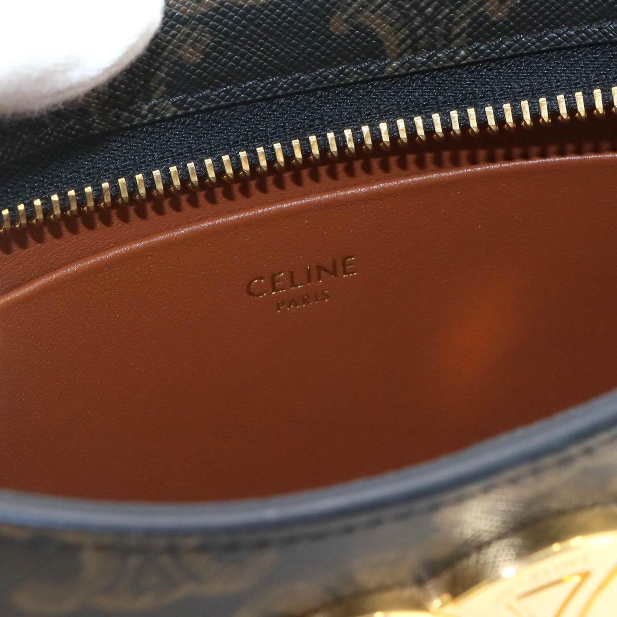 Celine Black Brown Pvc Leather Handbag Shoulder Bag (Pre-Owned)