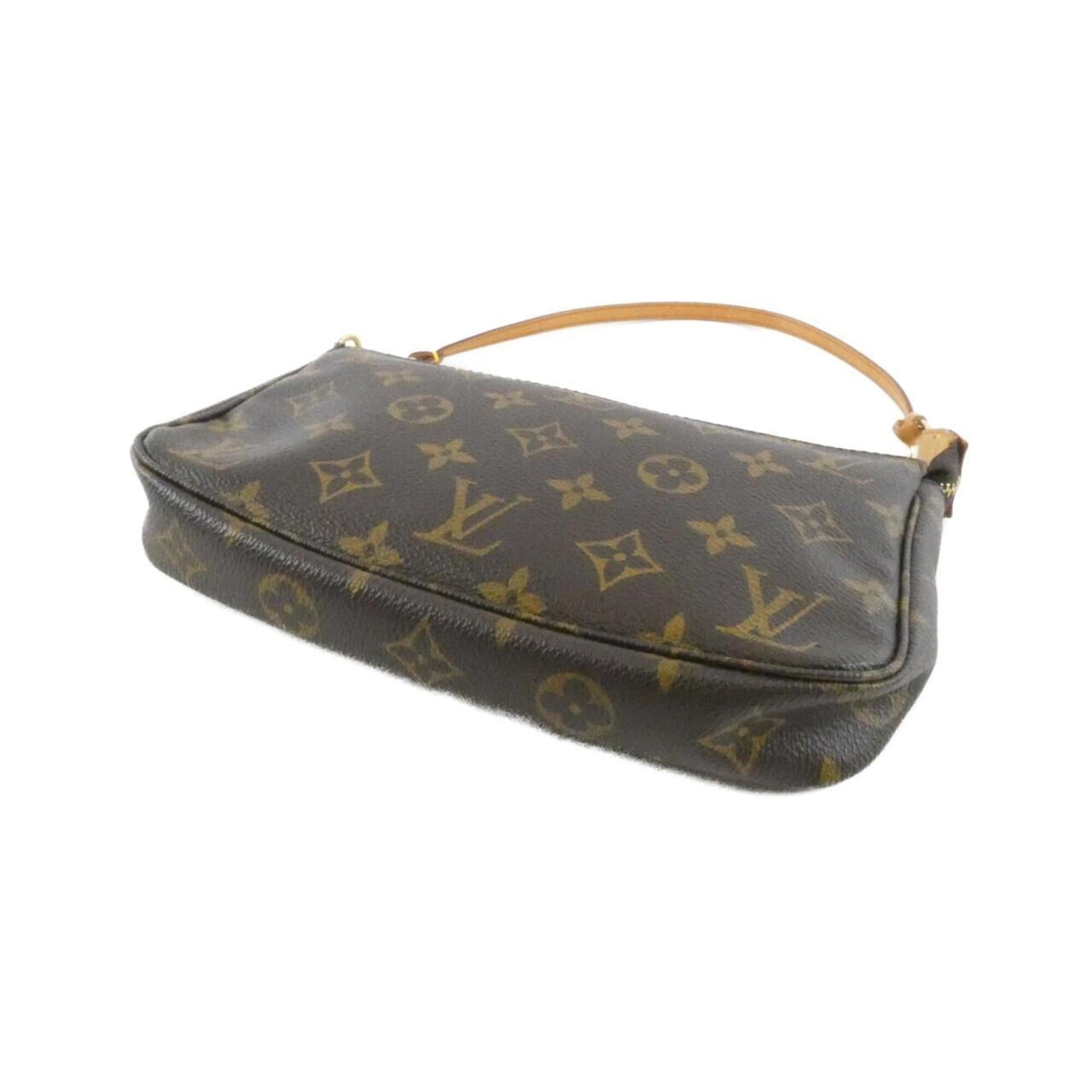 Louis Vuitton Monogram Marron Coated Canvas Pochette (Pre-Owned)