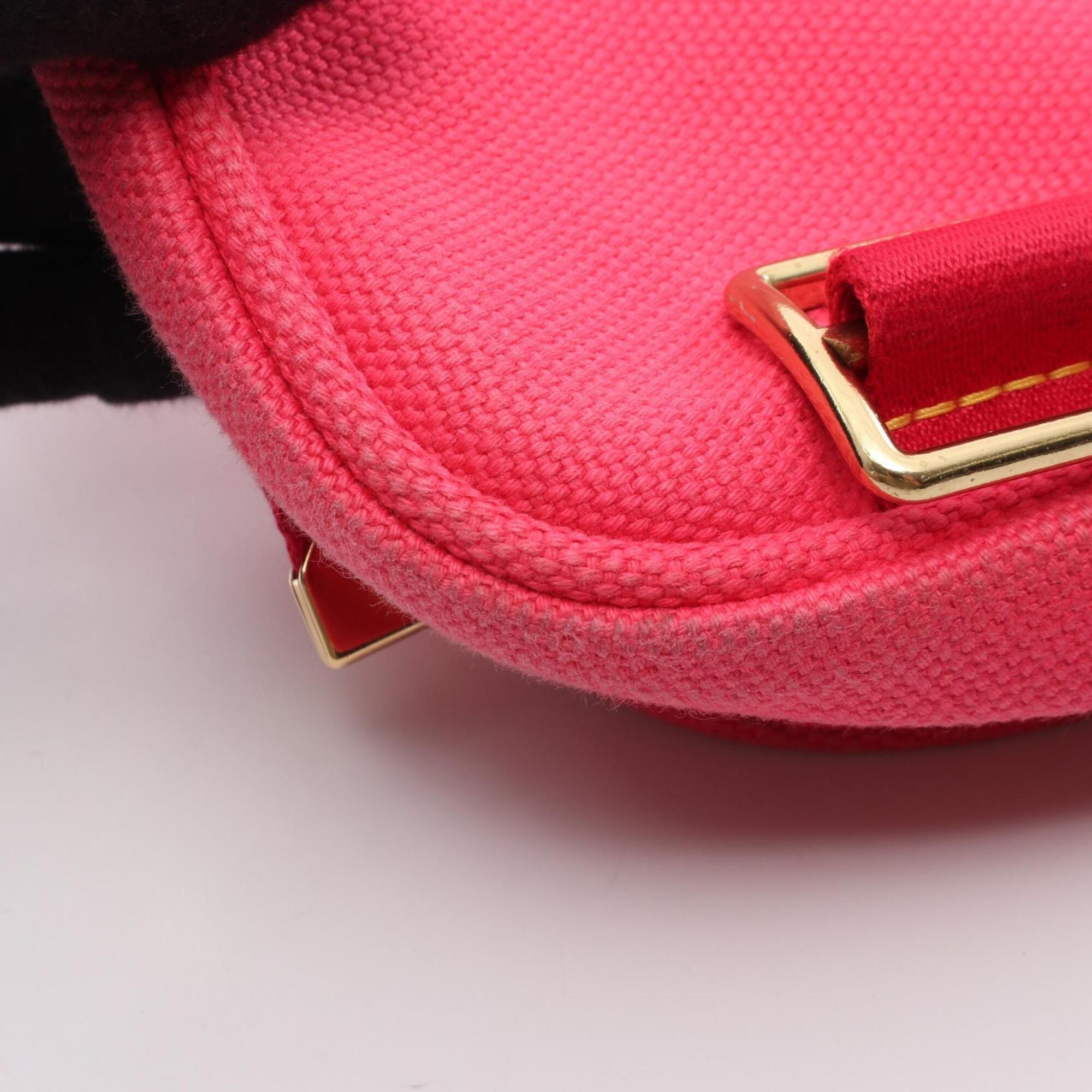 Louis Vuitton Pink Red Color Rose Canvas Handbag Shoulder Bag (Pre-Owned)
