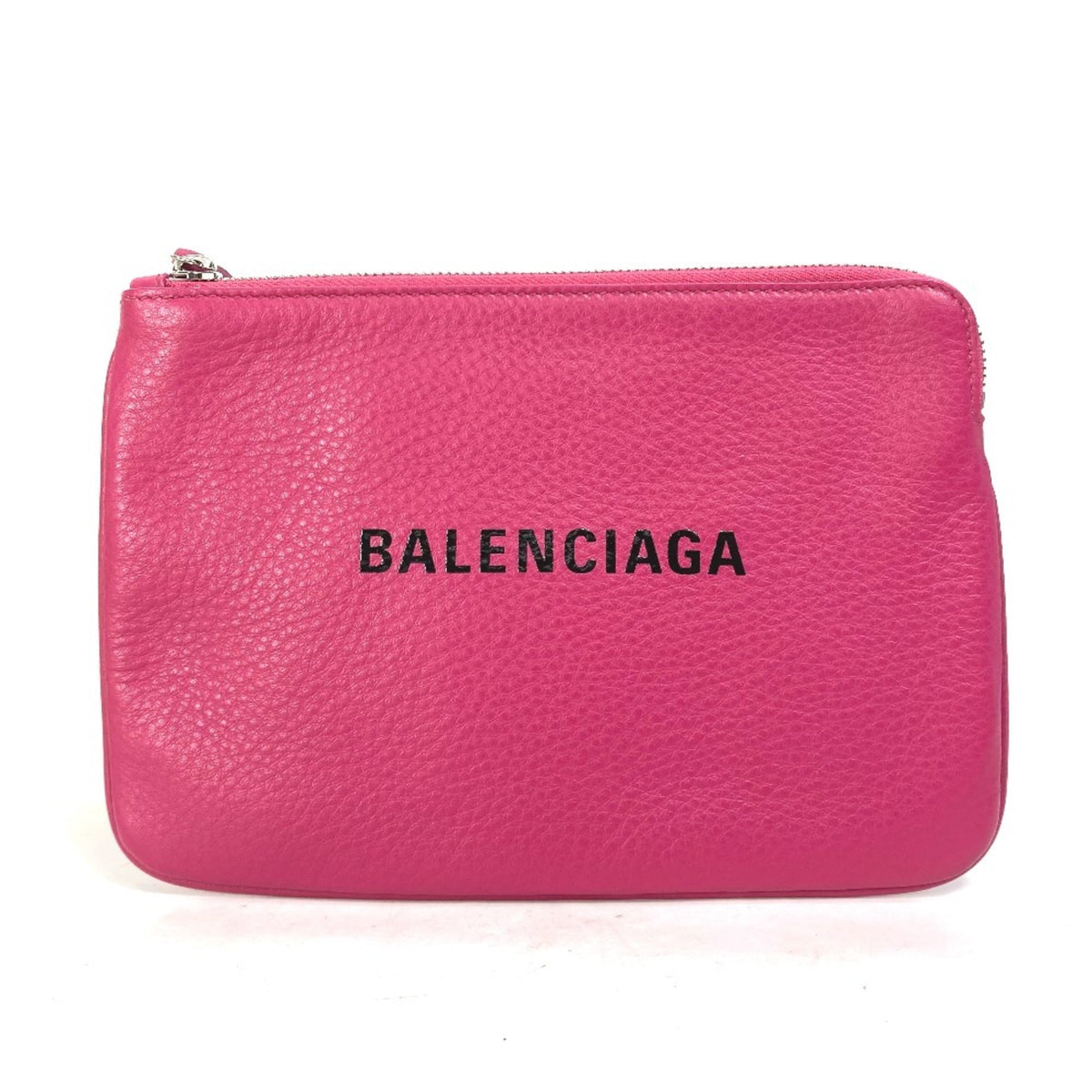 Balenciaga Black Pink Leather Clutch Bag Pouch (Pre-Owned)