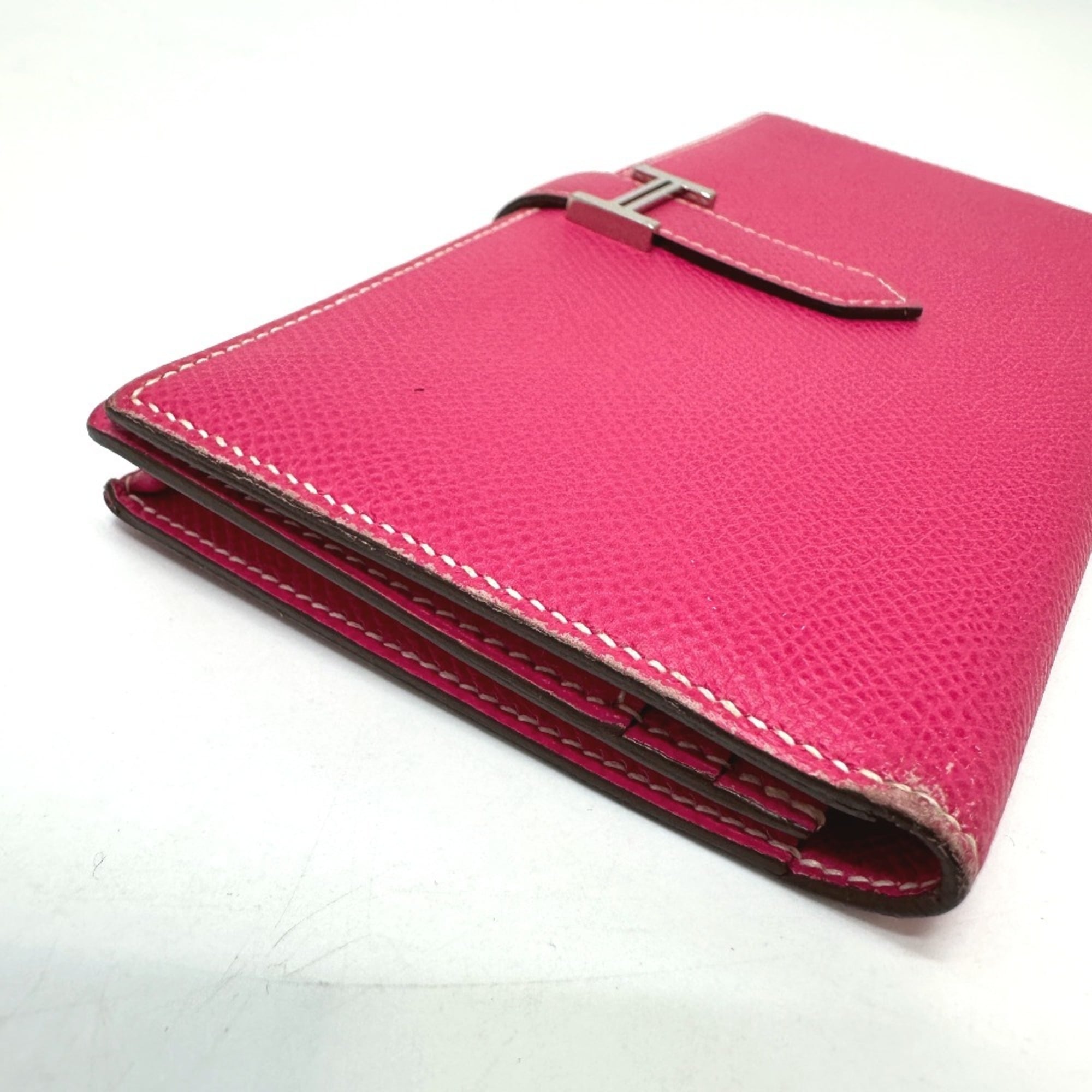 Hermes Pink Epsom Leather Long Wallet (Bi-Fold) (Pre-Owned)
