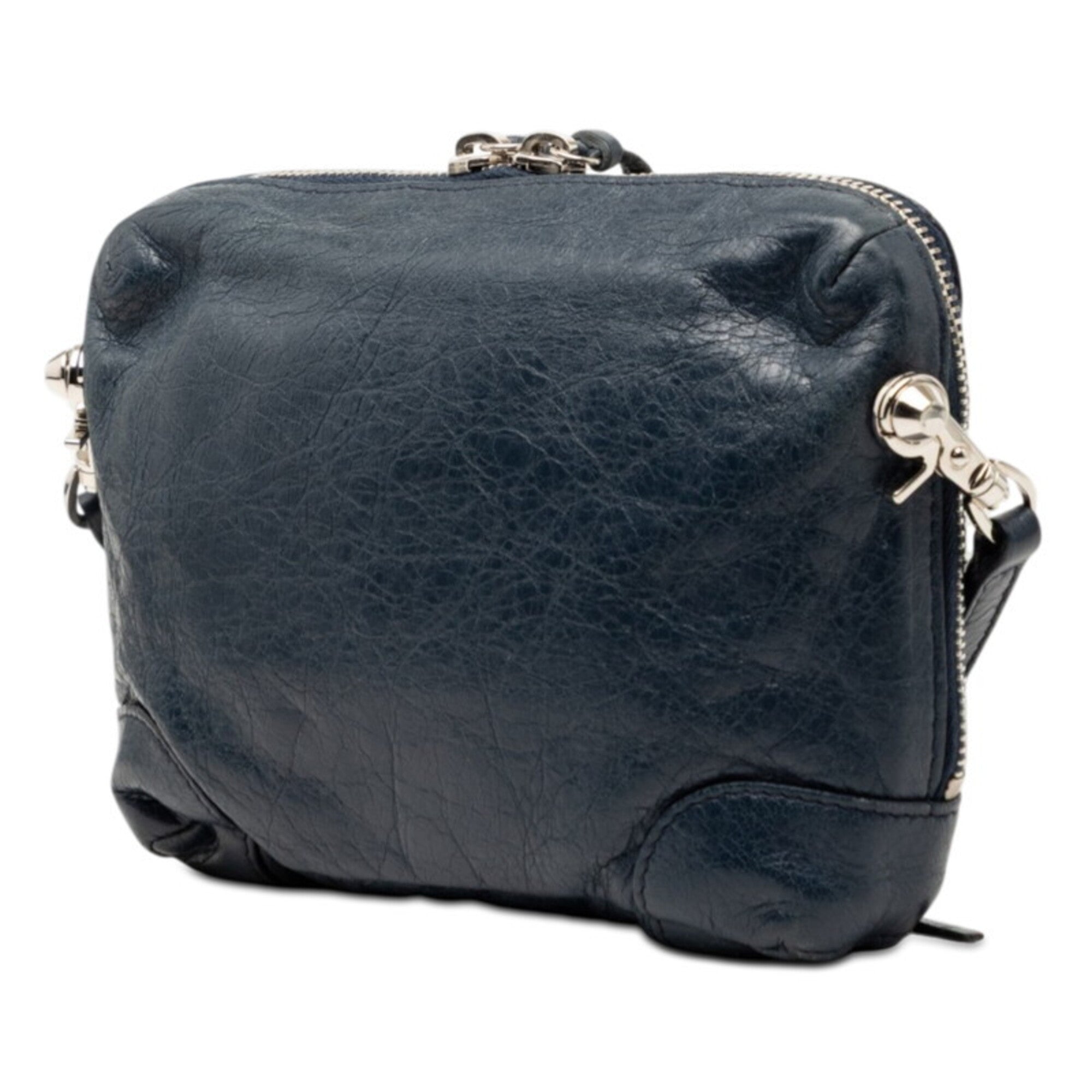 Balenciaga Blue Leather Shoulder Bag (Pre-Owned)