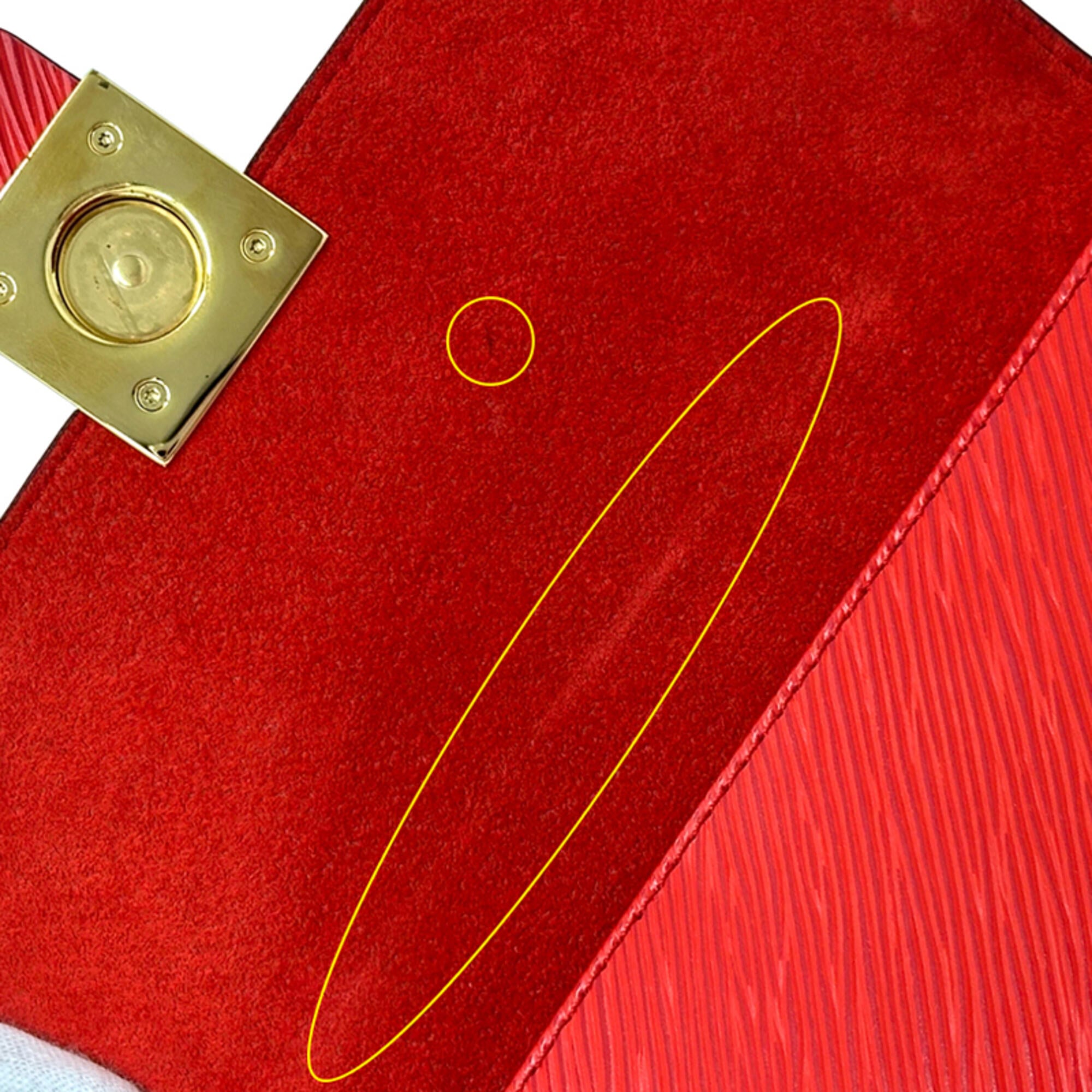Louis Vuitton Coquelicots Red Color Epi Leather Handbag Shoulder Bag (Pre-Owned)