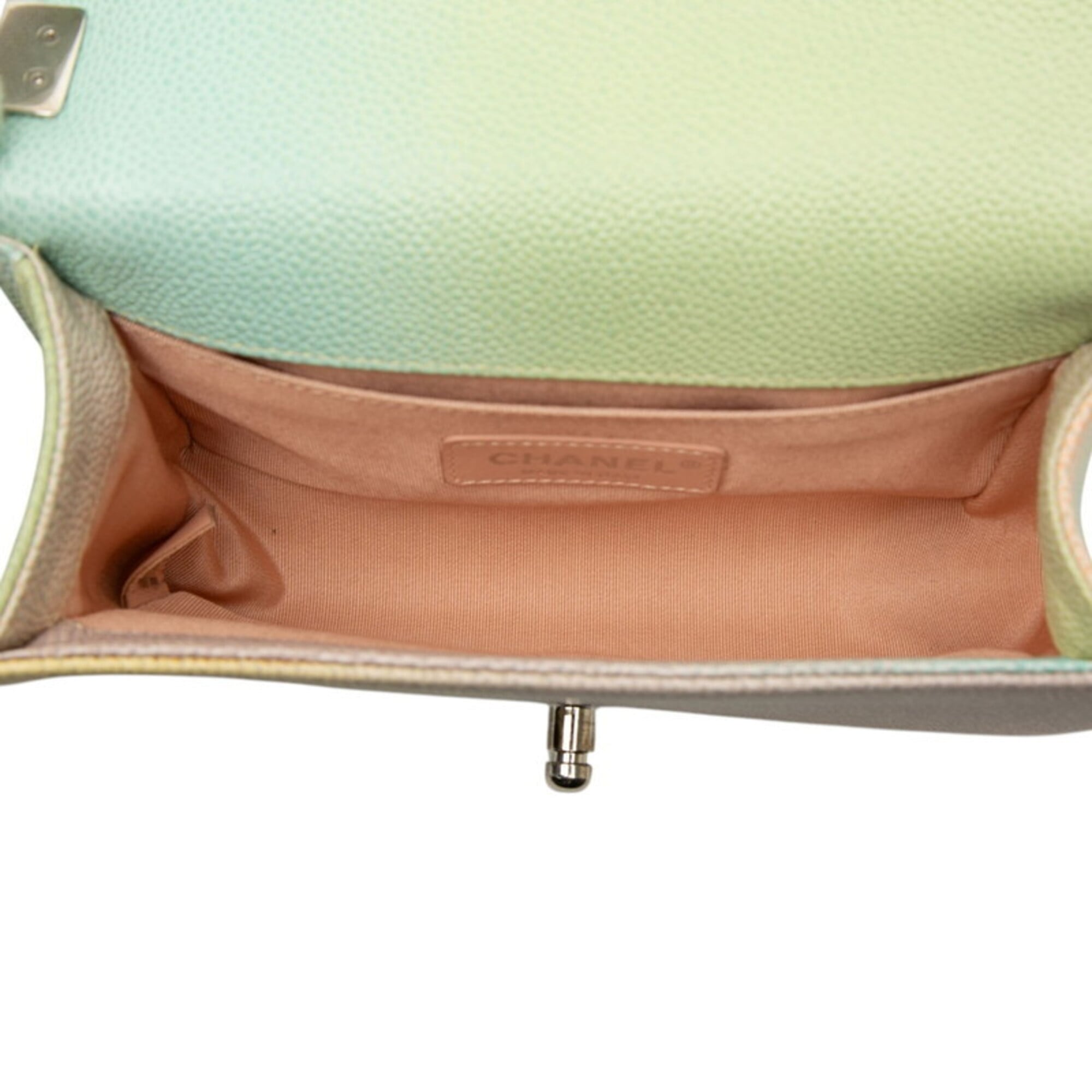 Chanel Boy Chanel Multi-Color Grained Calfskin Shoulder Bag (Pre-Owned)