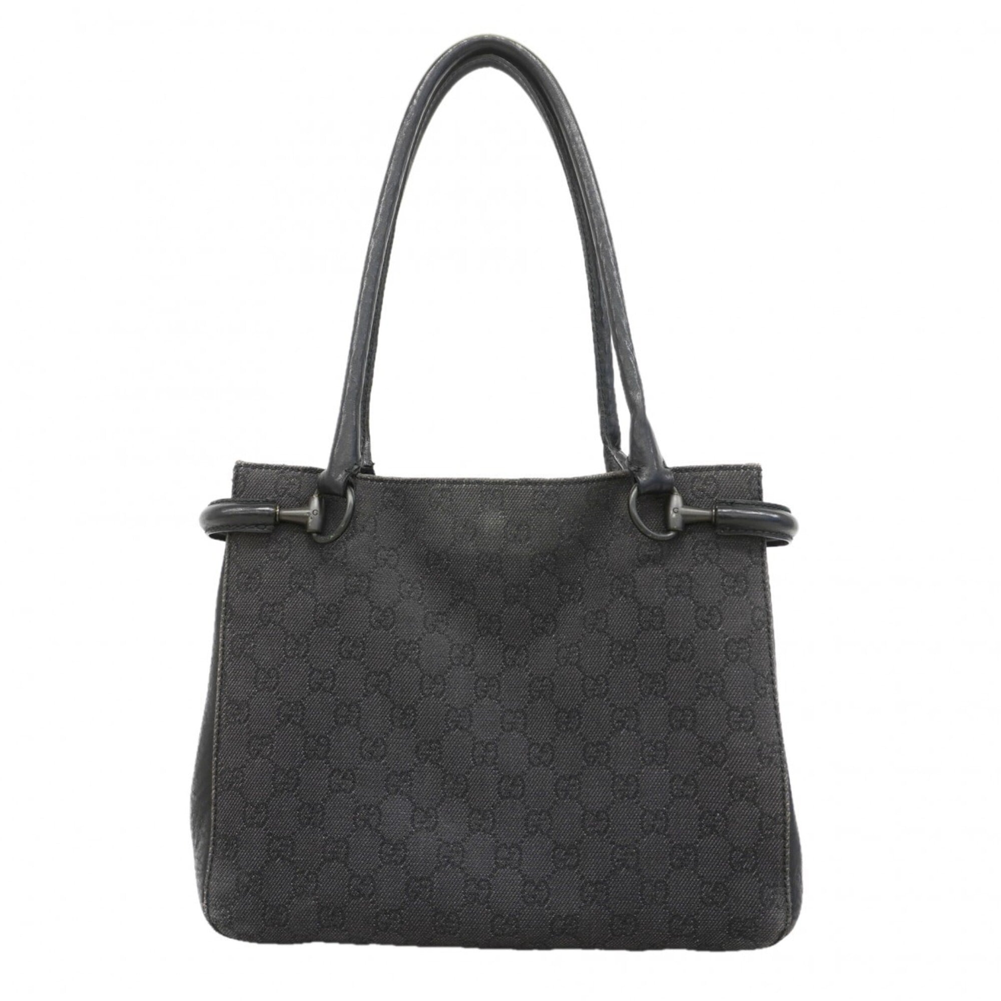 Gucci Black Denim Tote Bag (Pre-Owned)
