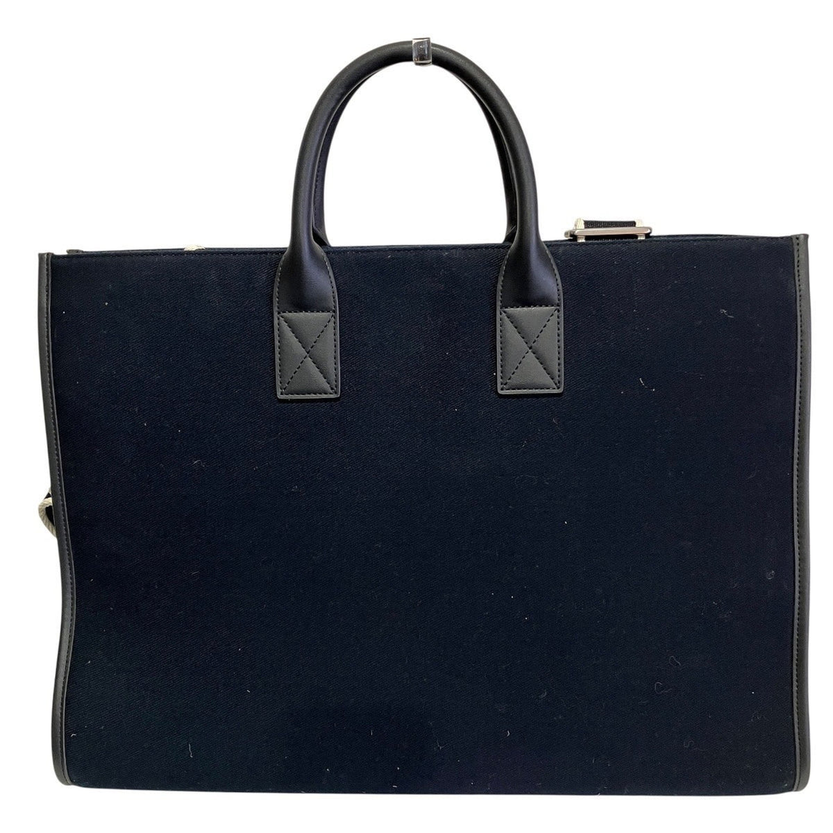 Emporio Armani Navy Canvas Shoulder Bag (Pre-Owned)