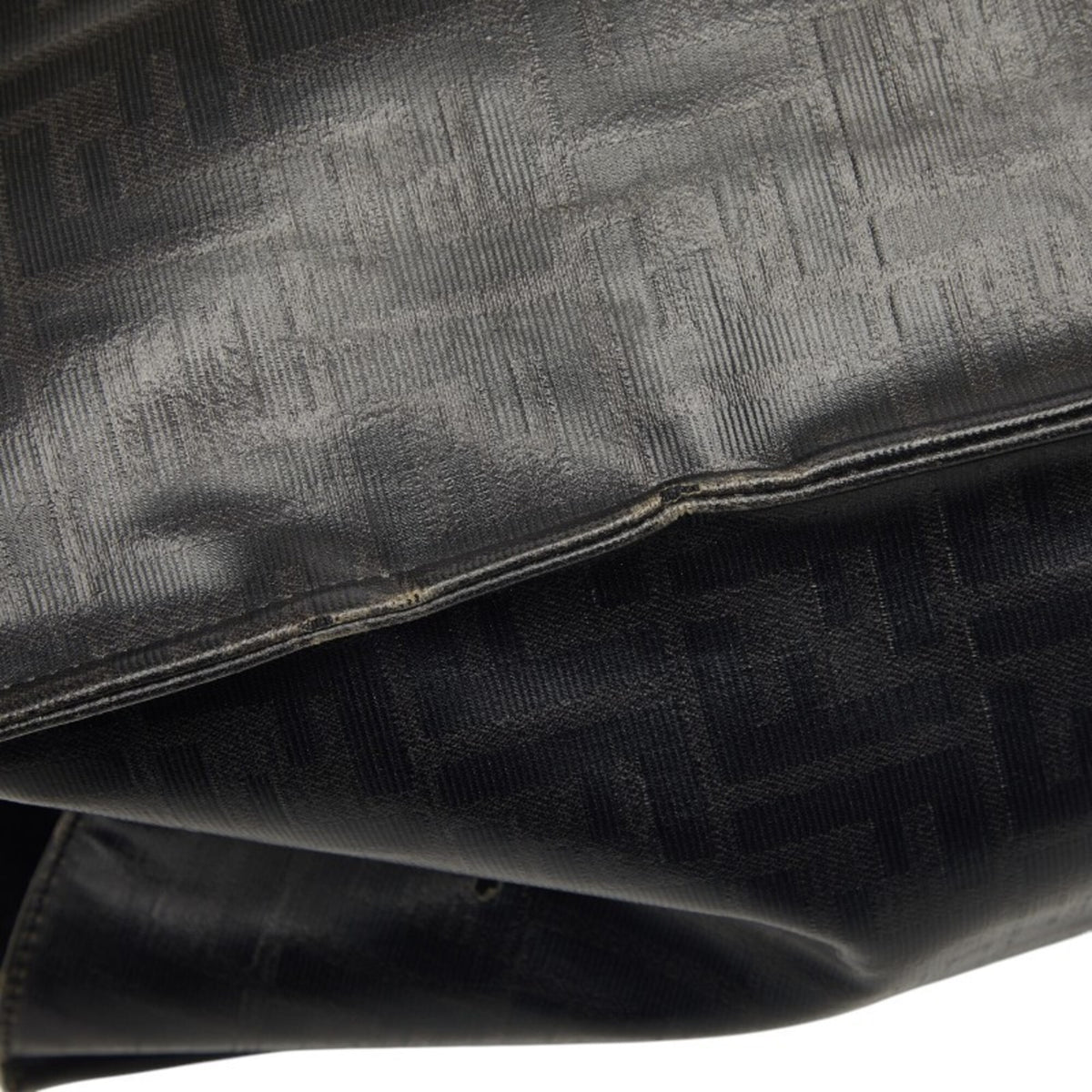 Fendi Black Pvc Wool Leather Tote Bag (Pre-Owned)