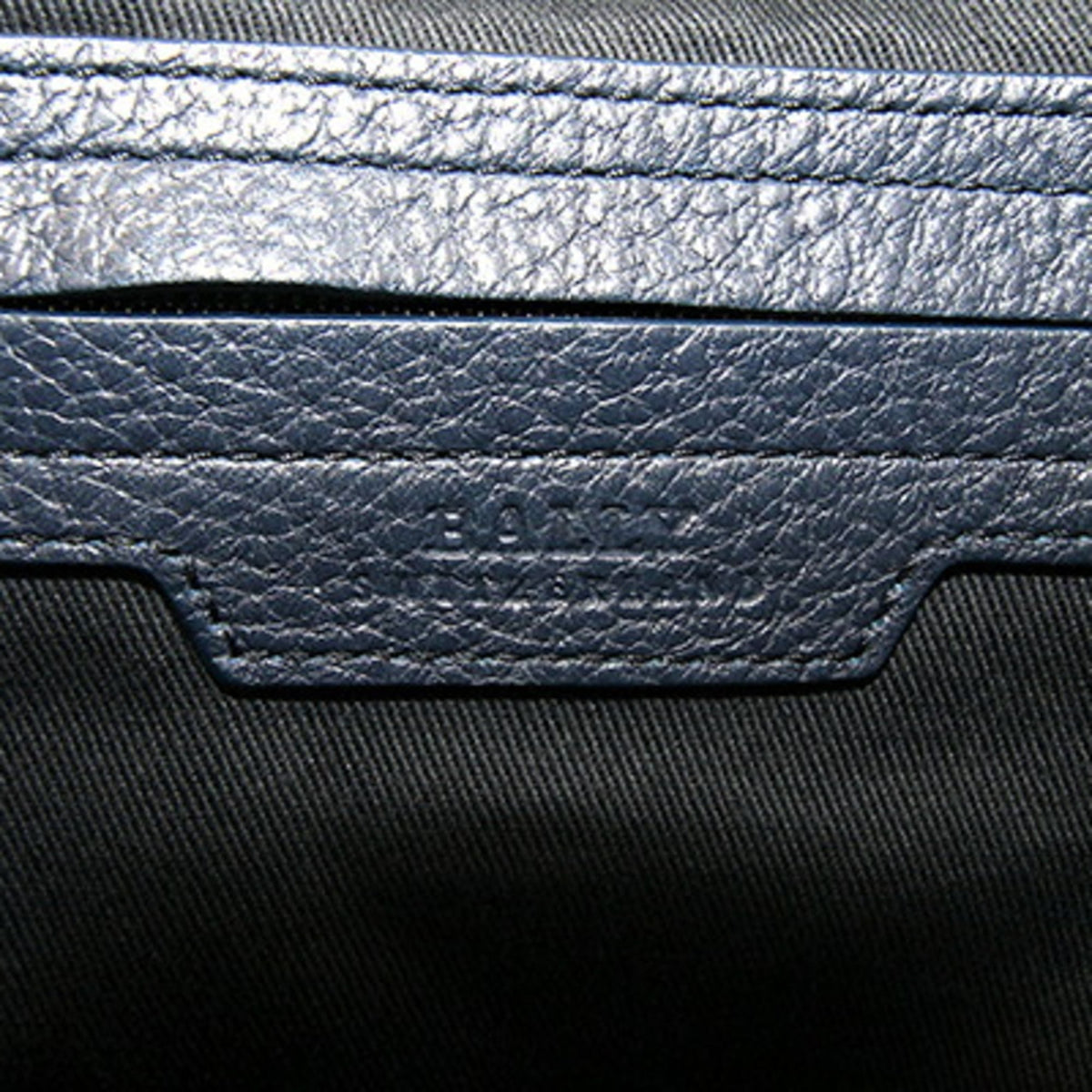 Bally Navy Leather Shoulder Bag (Pre-Owned)