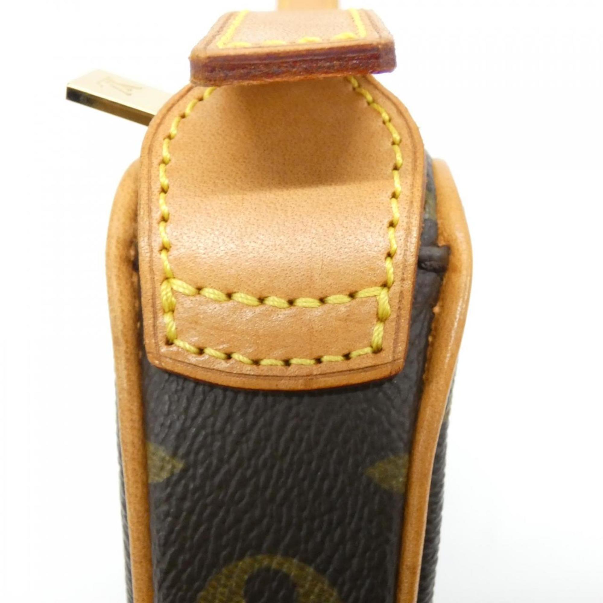 Louis Vuitton Brown Coated Canvas Pochette Shoulder Bag (Pre-Owned)