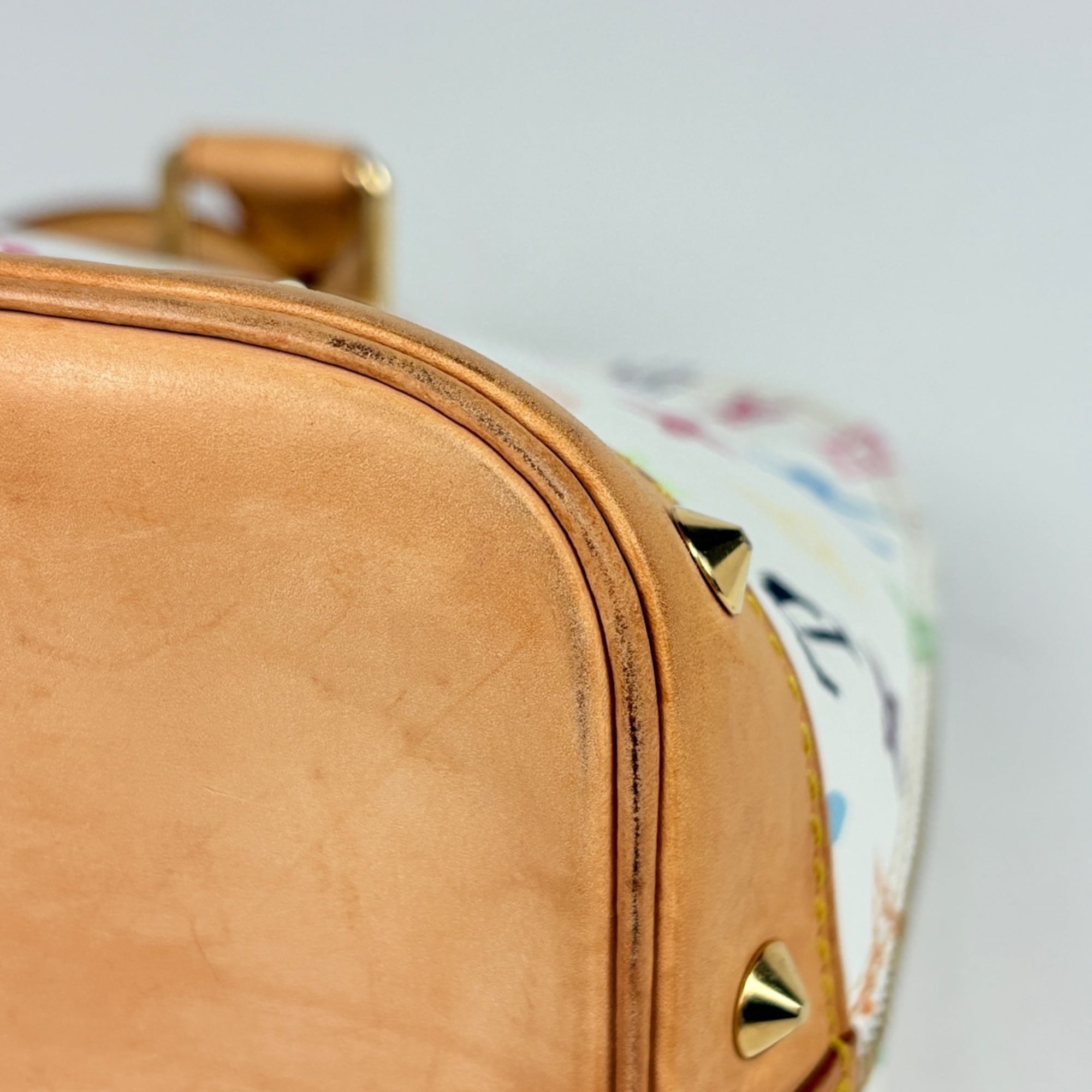 Louis Vuitton Blanc White Monogram Multicolore Handbag (Pre-Owned)